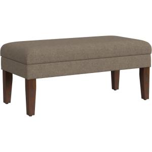 Homepop Home Decor | Upholstered Decorative Storage Ottoman Bench | Ottoman Bench with Storage for Living Room & Bedroom | Decorative Home Furniture, Textured Brown(Textured Brown)