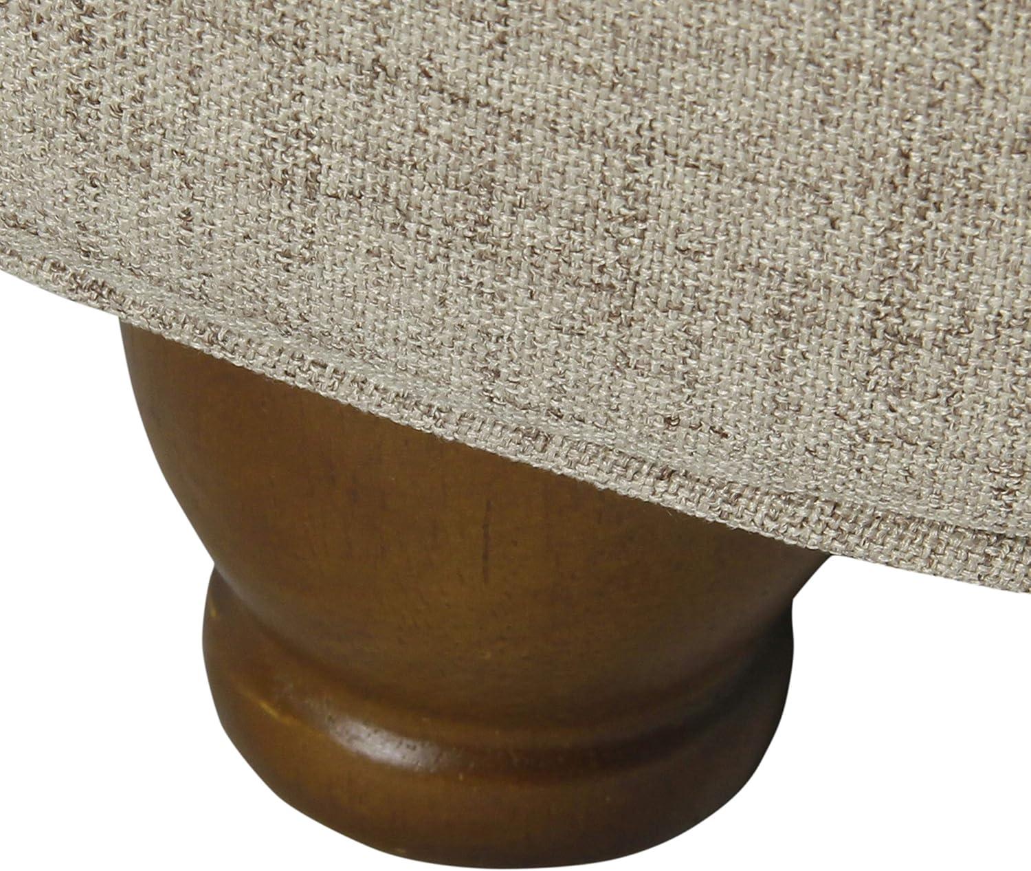 imageHomepop Home Decor Button Tufted Faux Leather Round Storage Ottoman Ottoman with Storage for Living Room amp Bedroom Sand Faux LeatherLight Tan