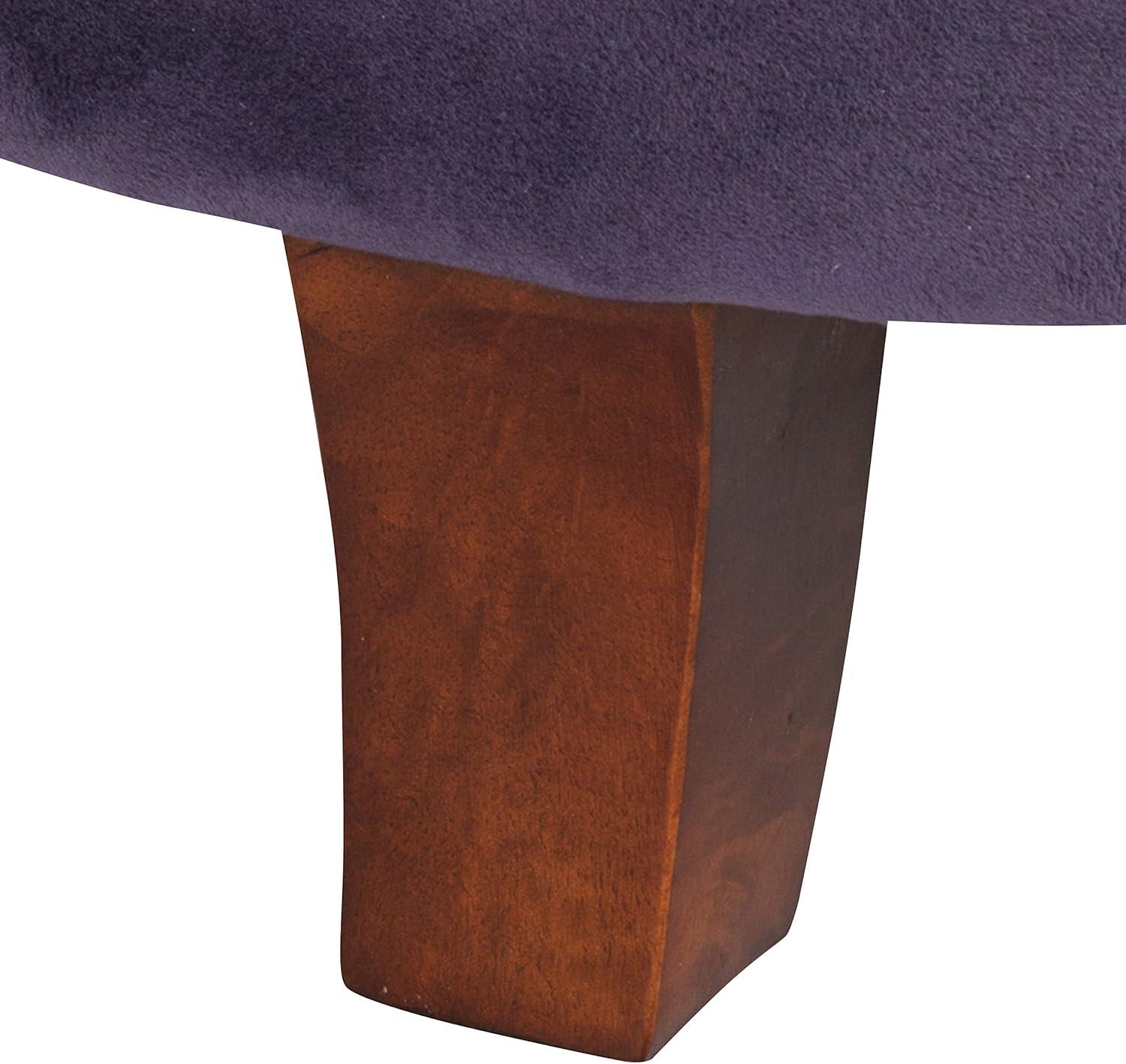 imageHomepop Home Decor Upholstered Round Tufted Foot Rest Ottoman Ottoman with Storage for Living Room amp Bedroom Decorative Home Furniture Green Clover FabricPurple
