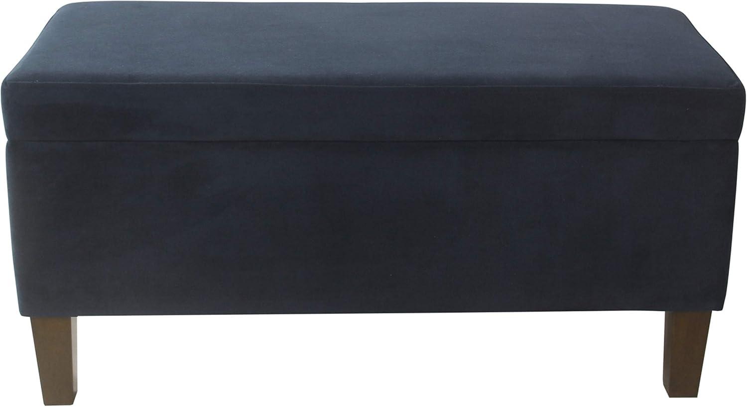 imageHomepop Home Decor Tufted Ainsley Button Storage Ottoman Bench with Hinged Lid Ottoman Bench with Storage for Living Room amp Bedroom Green Clover FabricNavy