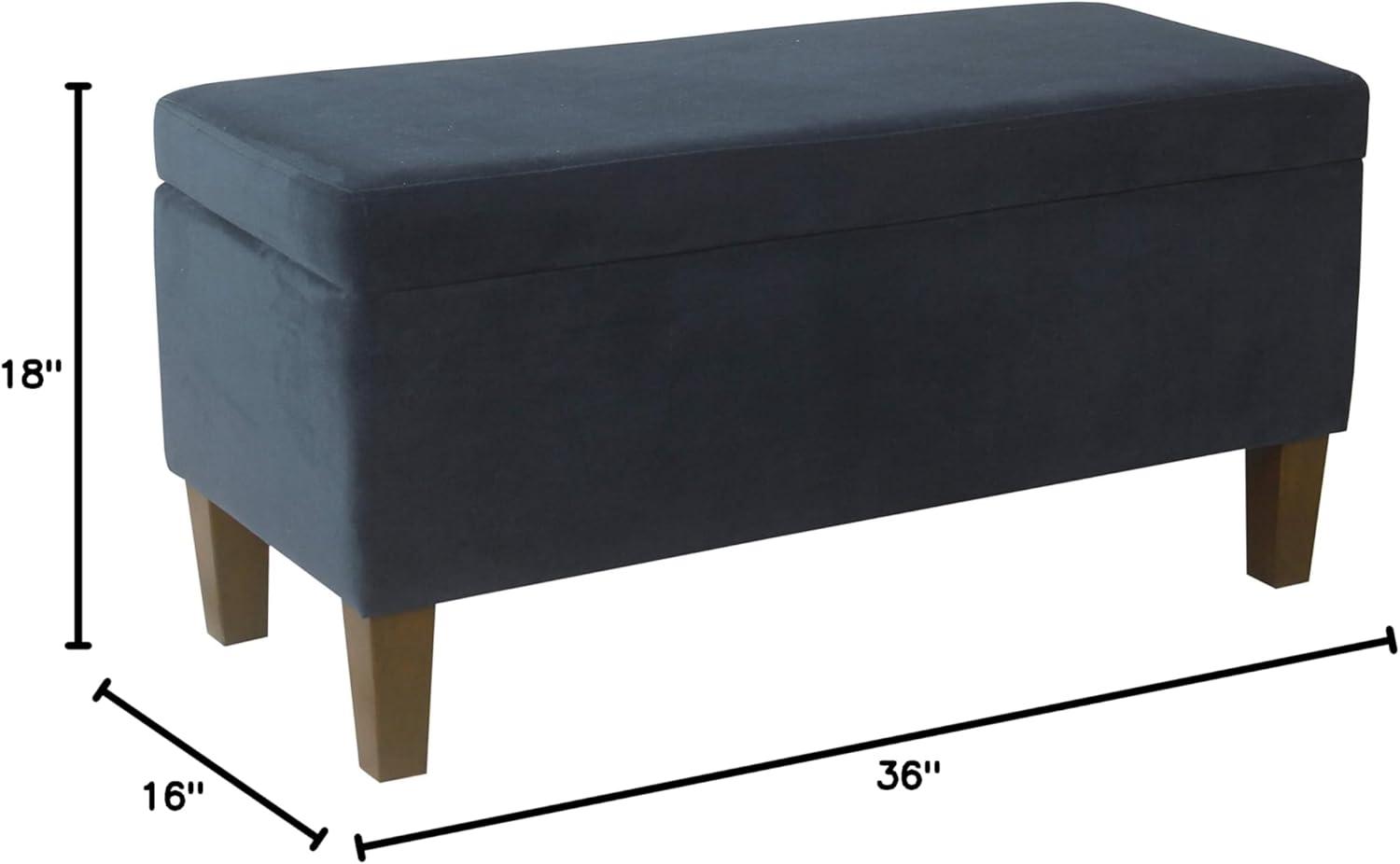 imageHomepop Home Decor Tufted Ainsley Button Storage Ottoman Bench with Hinged Lid Ottoman Bench with Storage for Living Room amp Bedroom Green Clover FabricNavy