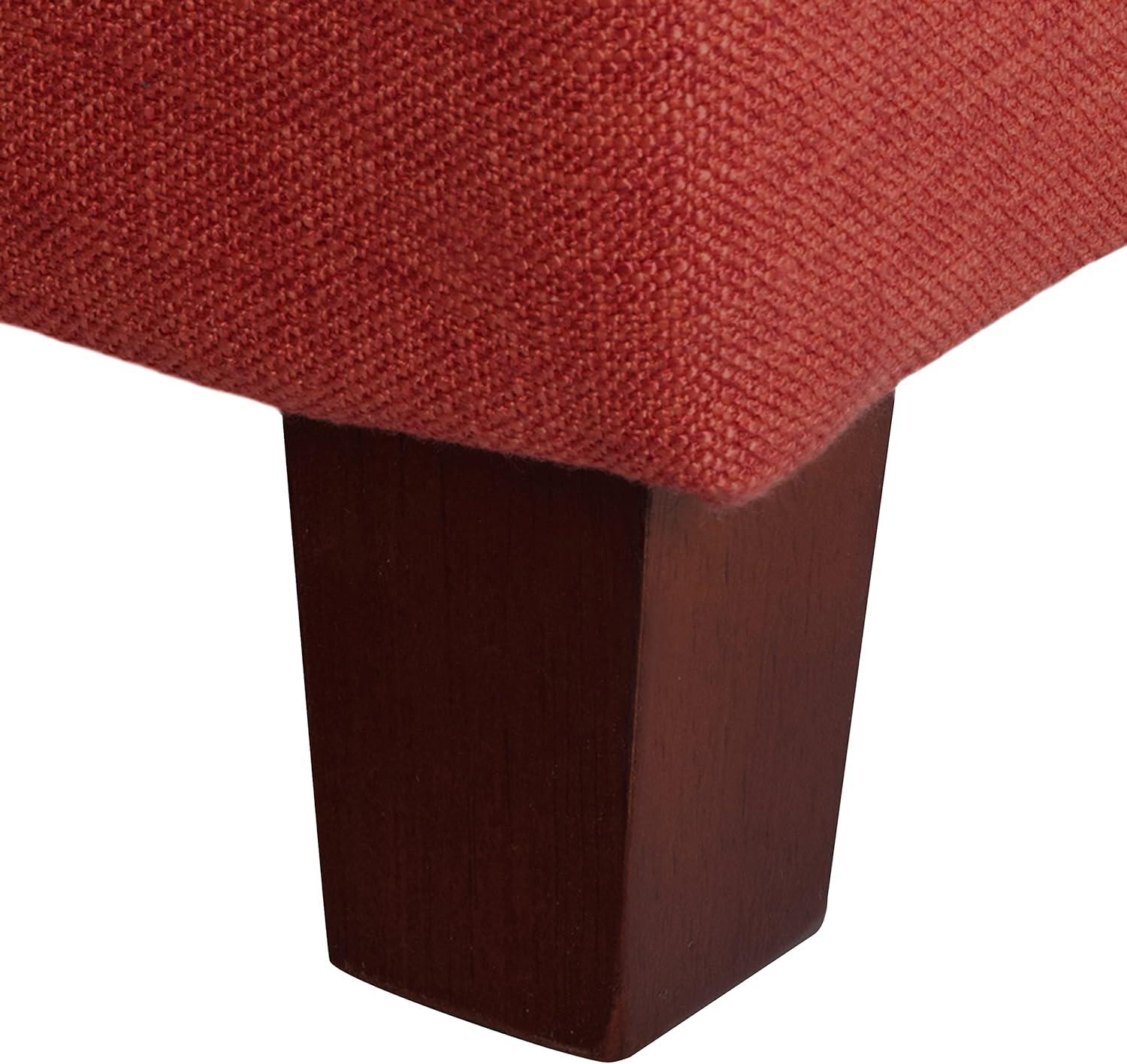 imageHomepop Home Decor Tufted Ainsley Button Storage Ottoman Bench with Hinged Lid Ottoman Bench with Storage for Living Room amp Bedroom Green Clover FabricCranberry
