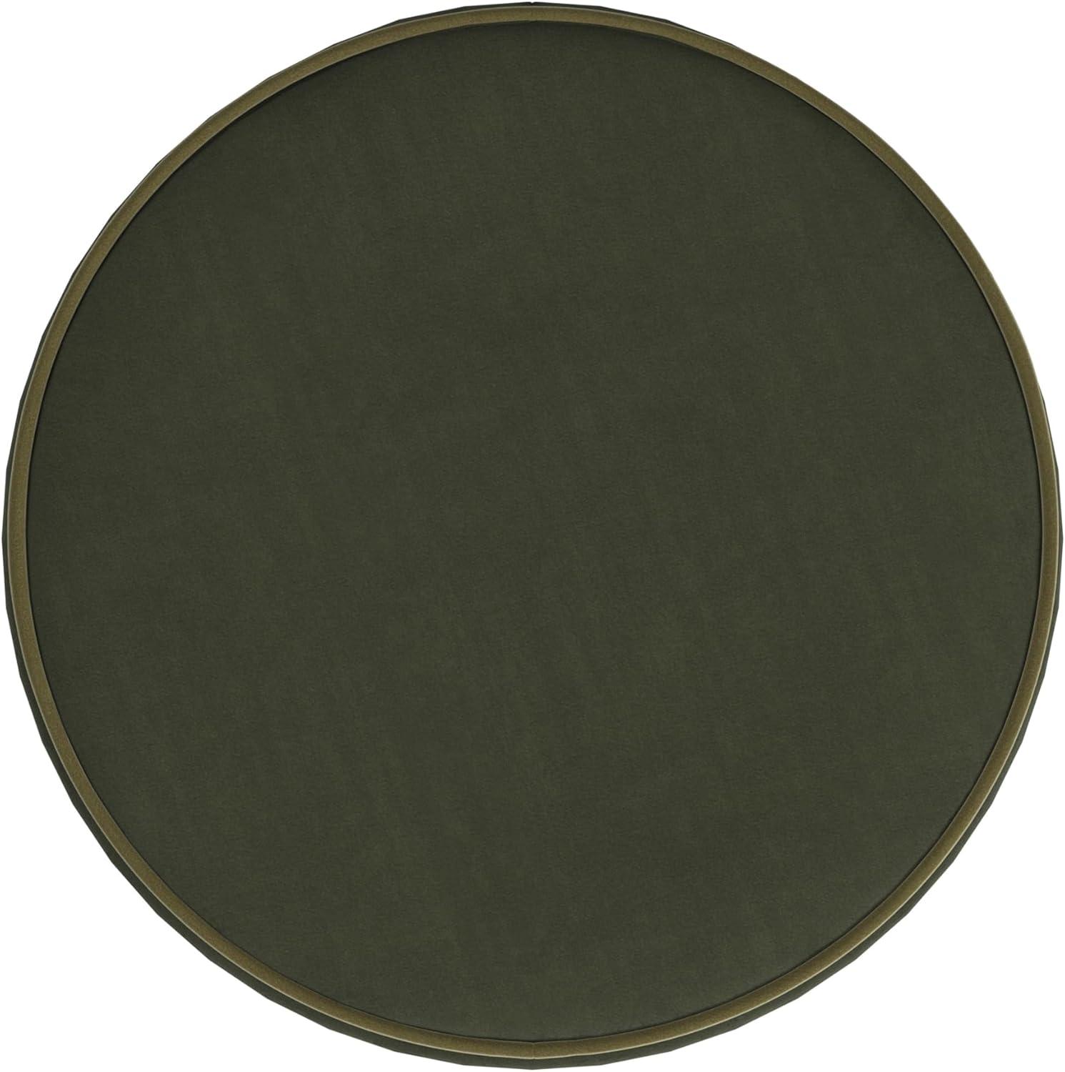 imageSpatial Order Velvet Storage Ottoman with LiftOff Lid 18 Round Upholstered Footrest Loden Green Velvet Modern Accent Stool with Hidden Storage for Living Room amp Bedroom