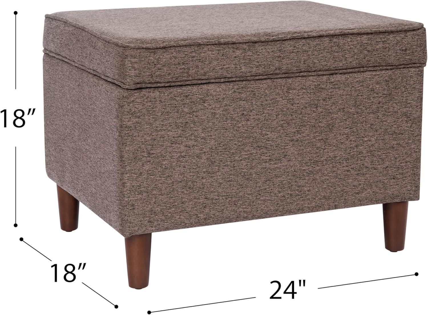 imageHomePop Dinah 24 Storage Ottoman Loden Green VelvetBrown
