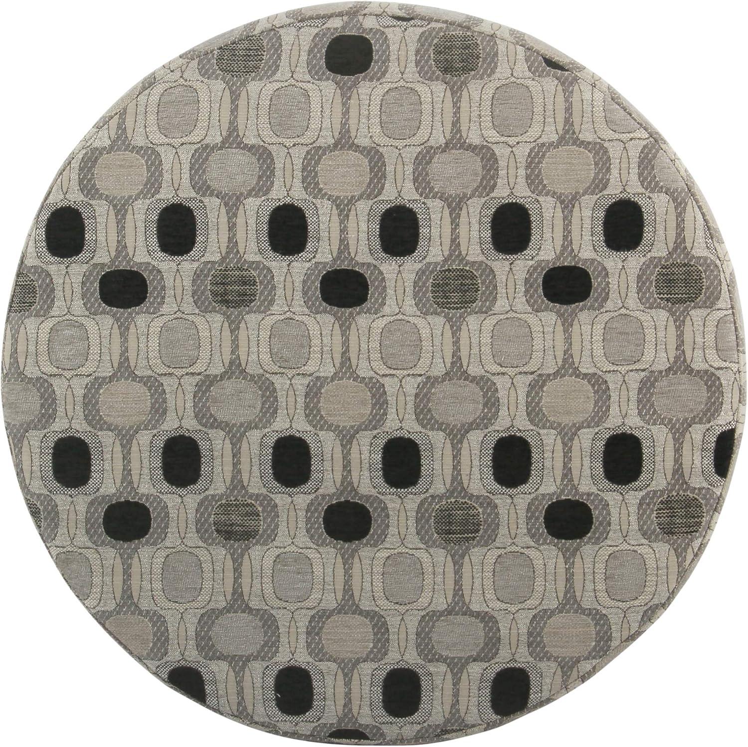 imageHomePop Large Velvet Storage Ottoman NavyBlack Geometric