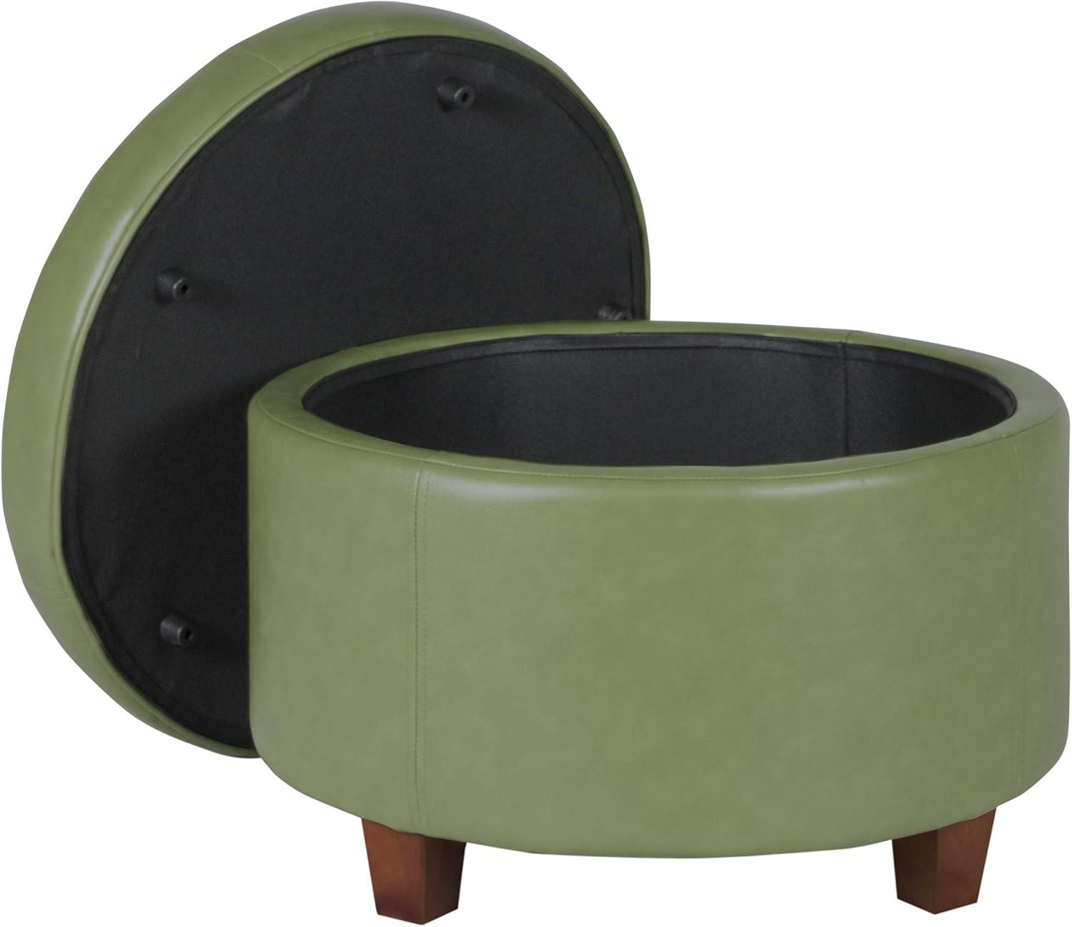 imageHomePop Large Velvet Storage Ottoman NavyMoss Green