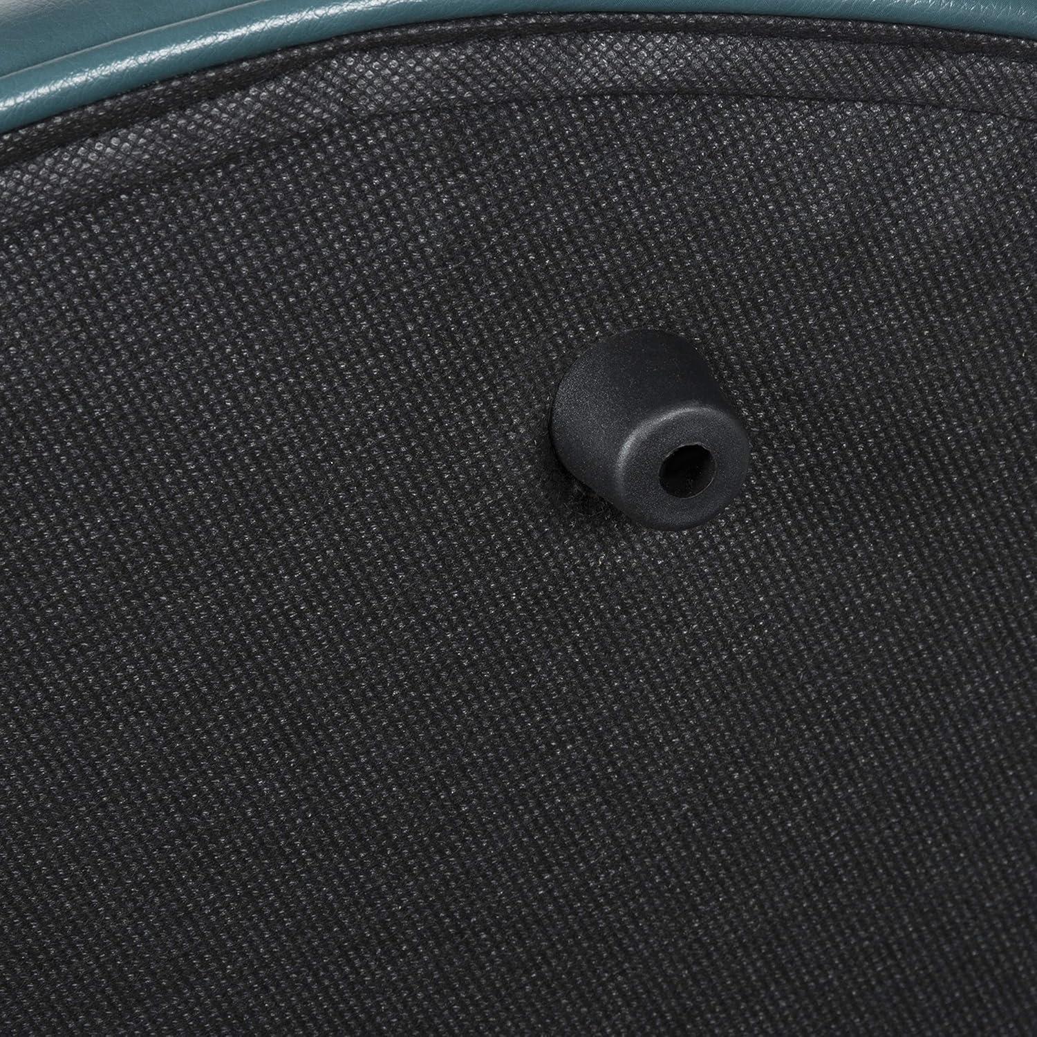 imageHomePop Large Velvet Storage Ottoman NavyTeal Faux Leather
