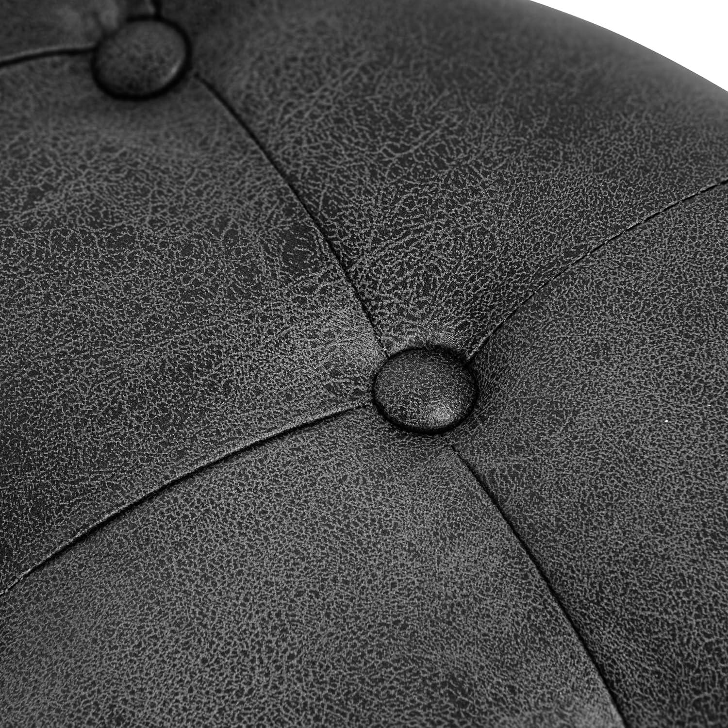 imageHomepop Home Decor Button Tufted Velvet Round Storage Ottoman Ottoman with Storage for Living Room amp Bedroom Chocolate Brown VelvetGrey