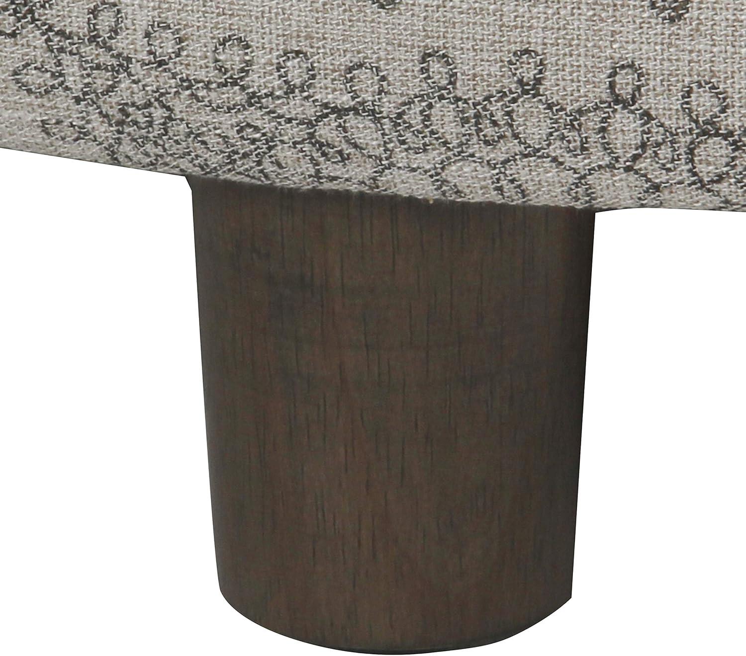 imageHomepop Home Decor Upholstered Round Storage Ottoman Ottoman with Storage for Living Room amp Bedroom Brown Medallion LargeLight Grey Medallion