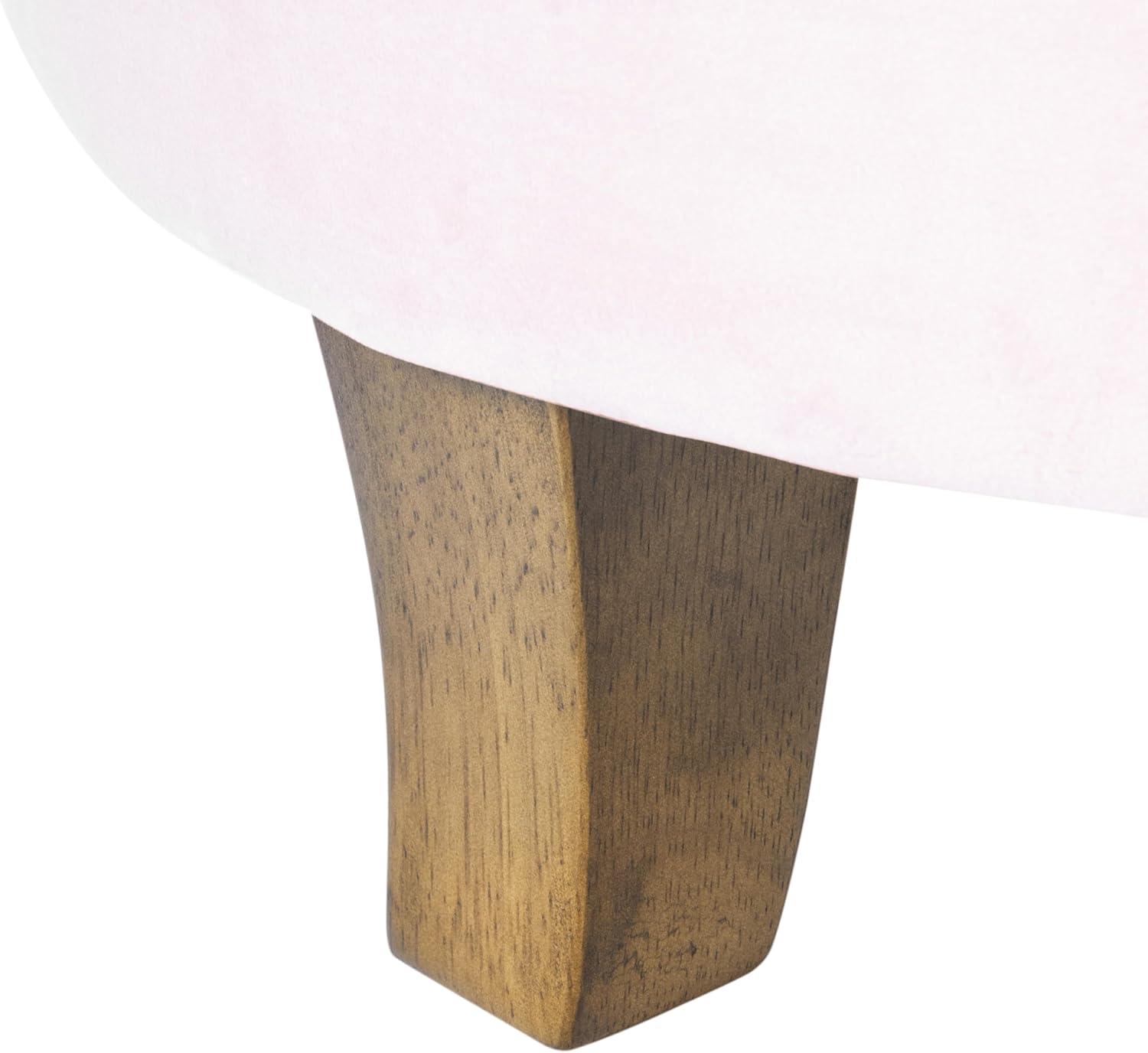 imageHomepop Home Decor Upholstered Round Velvet Tufted Foot Rest Ottoman Ottoman with Storage for Living Room amp Bedroom Decorative Home Furniture Burgundy SmallPink Blush