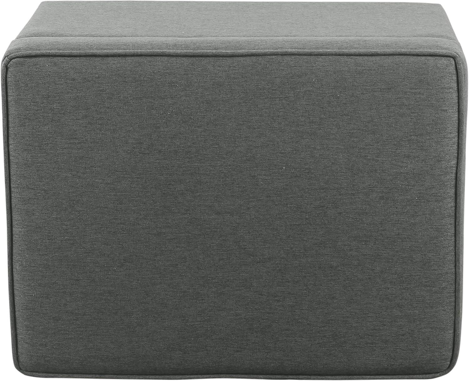imageHomepop Home Decor K7646A862 Upholstered Modern Rectangular Storage Ottoman Hinged Lid Ottoman with Storage for Living Room amp Bedroom Antiqued Ebony CreamGary