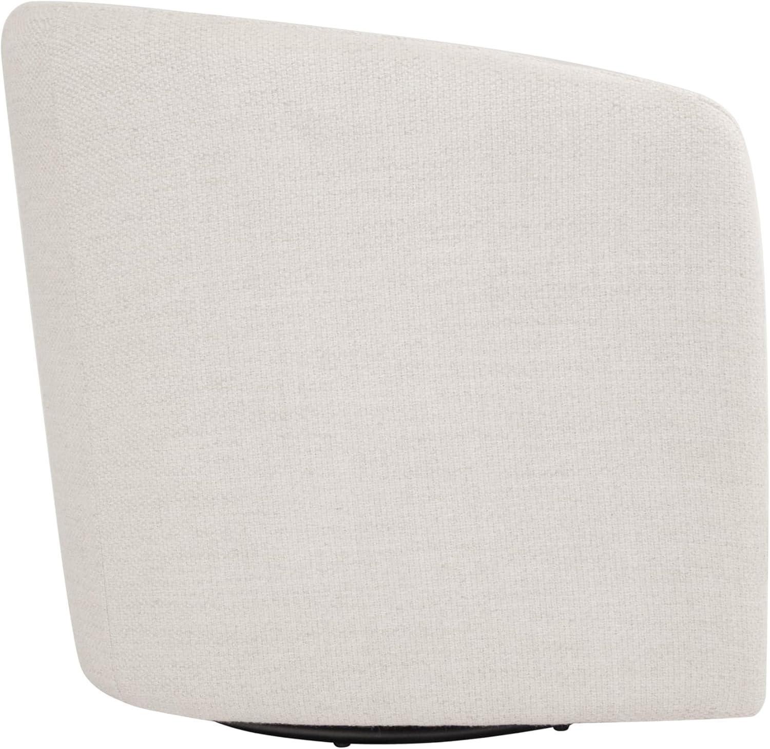 imageHomePop Upholstered Swivel Accent Chair Modern Barrel Chair with 360 Swivel Base Midtone Gray Fabric for Living Room Bedroom or OfficePutty Beige