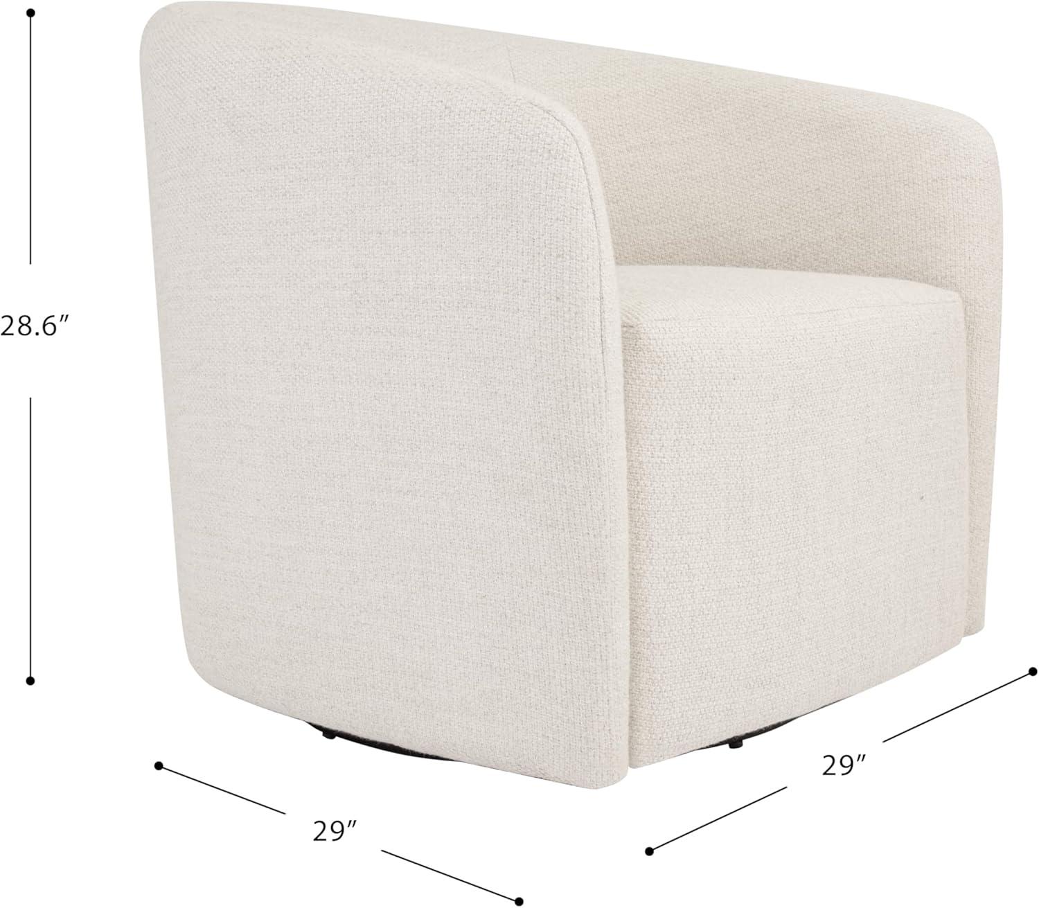 imageHomePop Upholstered Swivel Accent Chair Modern Barrel Chair with 360 Swivel Base Midtone Gray Fabric for Living Room Bedroom or OfficePutty Beige