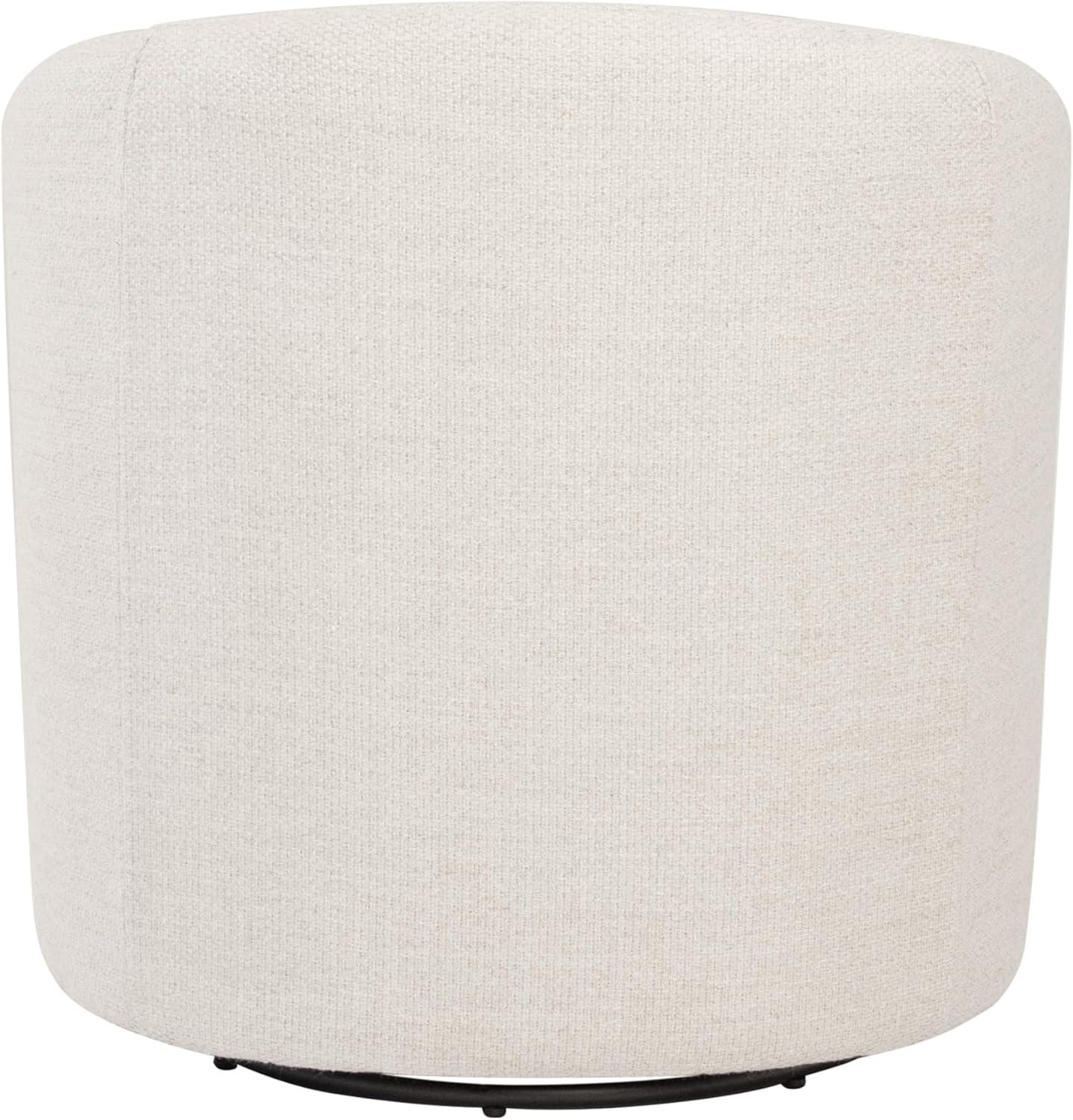 imageHomePop Upholstered Swivel Accent Chair Modern Barrel Chair with 360 Swivel Base Midtone Gray Fabric for Living Room Bedroom or OfficePutty Beige