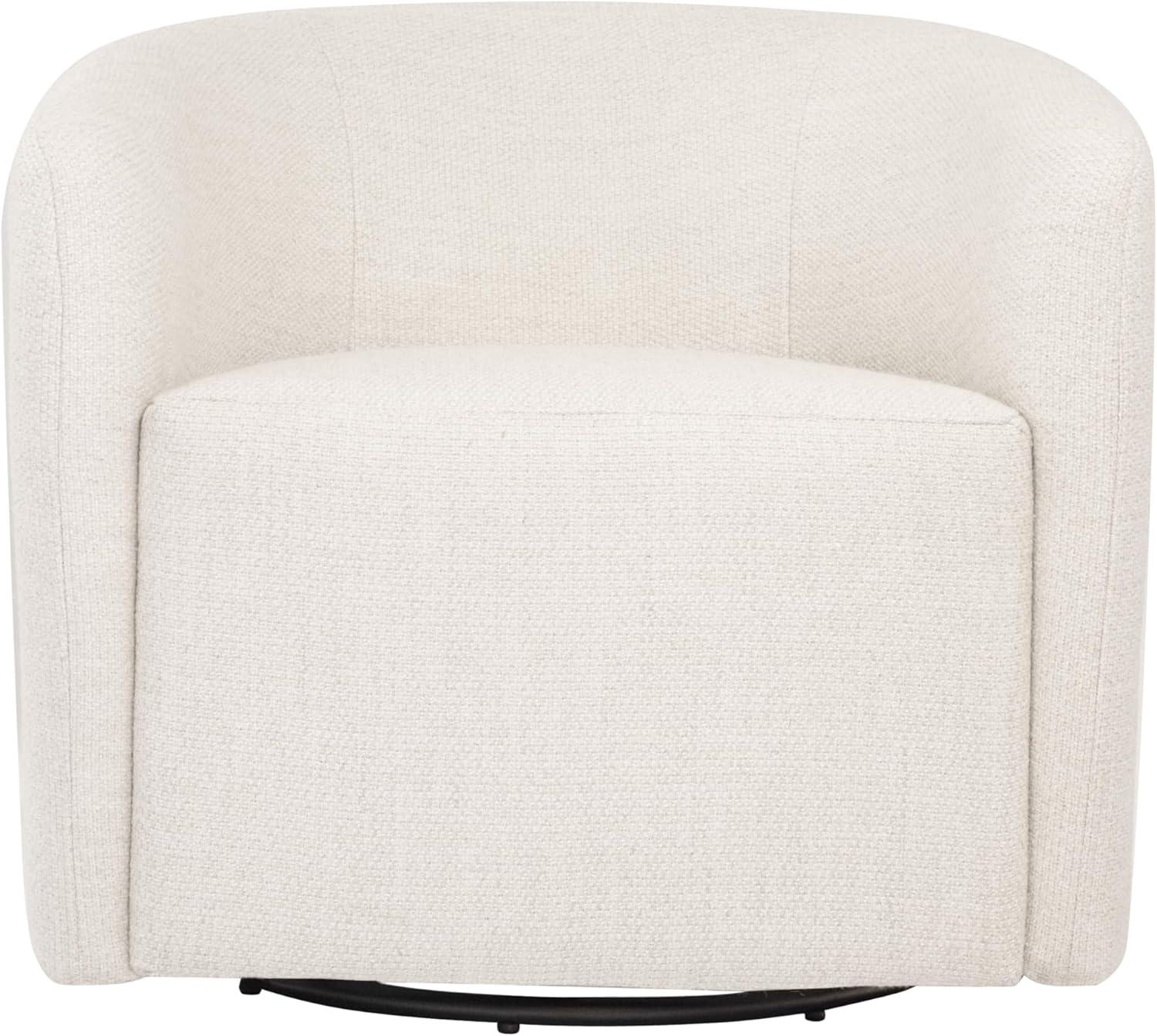 imageHomePop Upholstered Swivel Accent Chair Modern Barrel Chair with 360 Swivel Base Midtone Gray Fabric for Living Room Bedroom or OfficePutty Beige