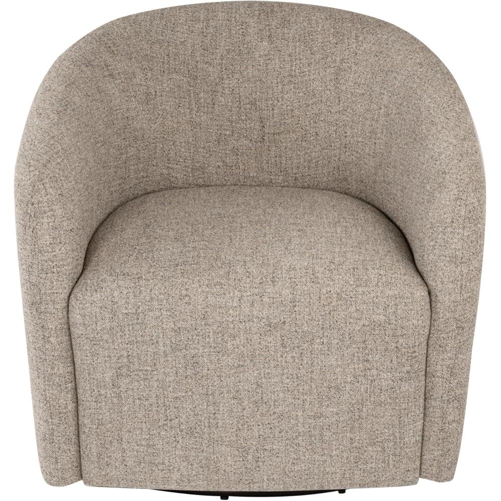 imageHomePop Upholstered Swivel Accent Chair Modern Barrel Chair with 360 Swivel Base Midtone Gray Fabric for Living Room Bedroom or OfficeMidtone Gray