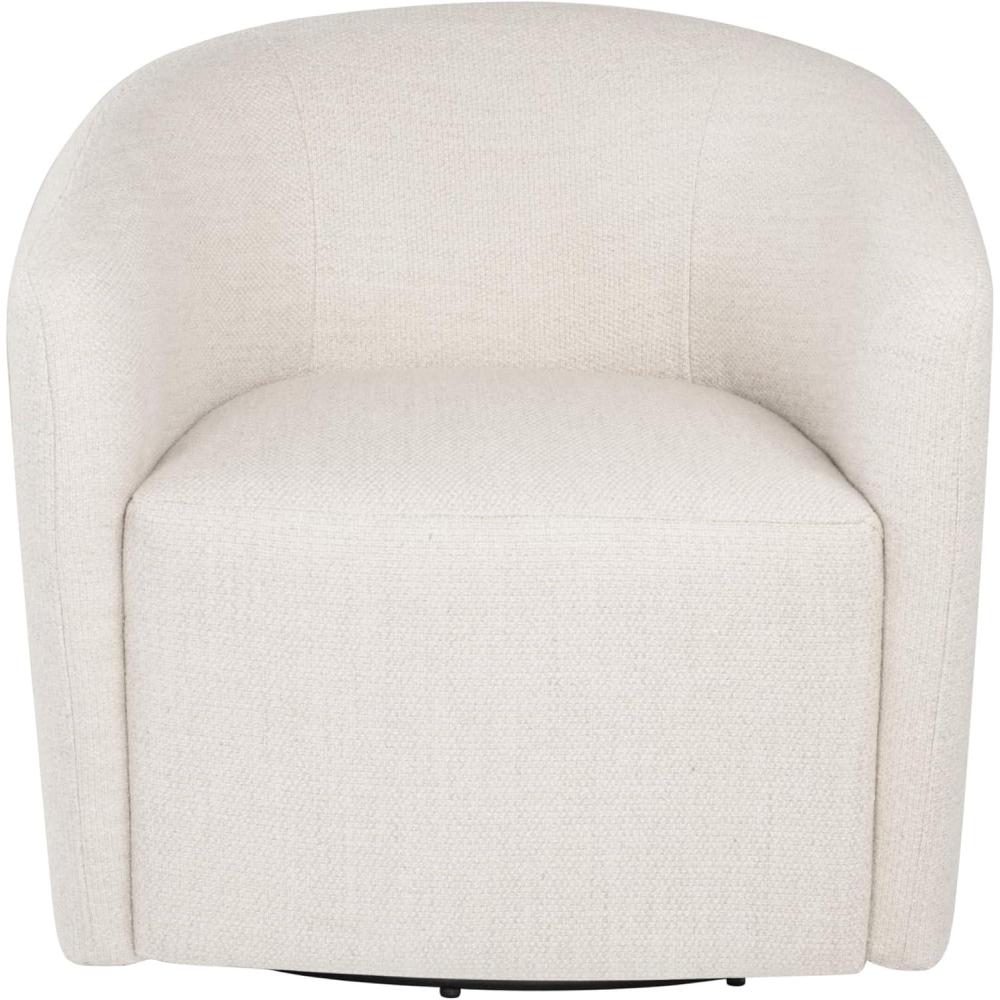 imageHomePop Upholstered Swivel Accent Chair Modern Barrel Chair with 360 Swivel Base Midtone Gray Fabric for Living Room Bedroom or OfficePutty Beige