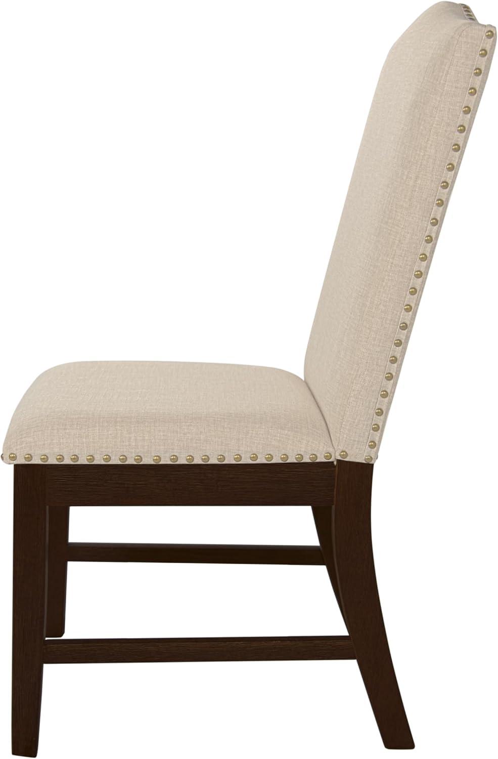imageHomePop Classic Parsons Dining Chair Blue Geometric Set of 2Beige Woven