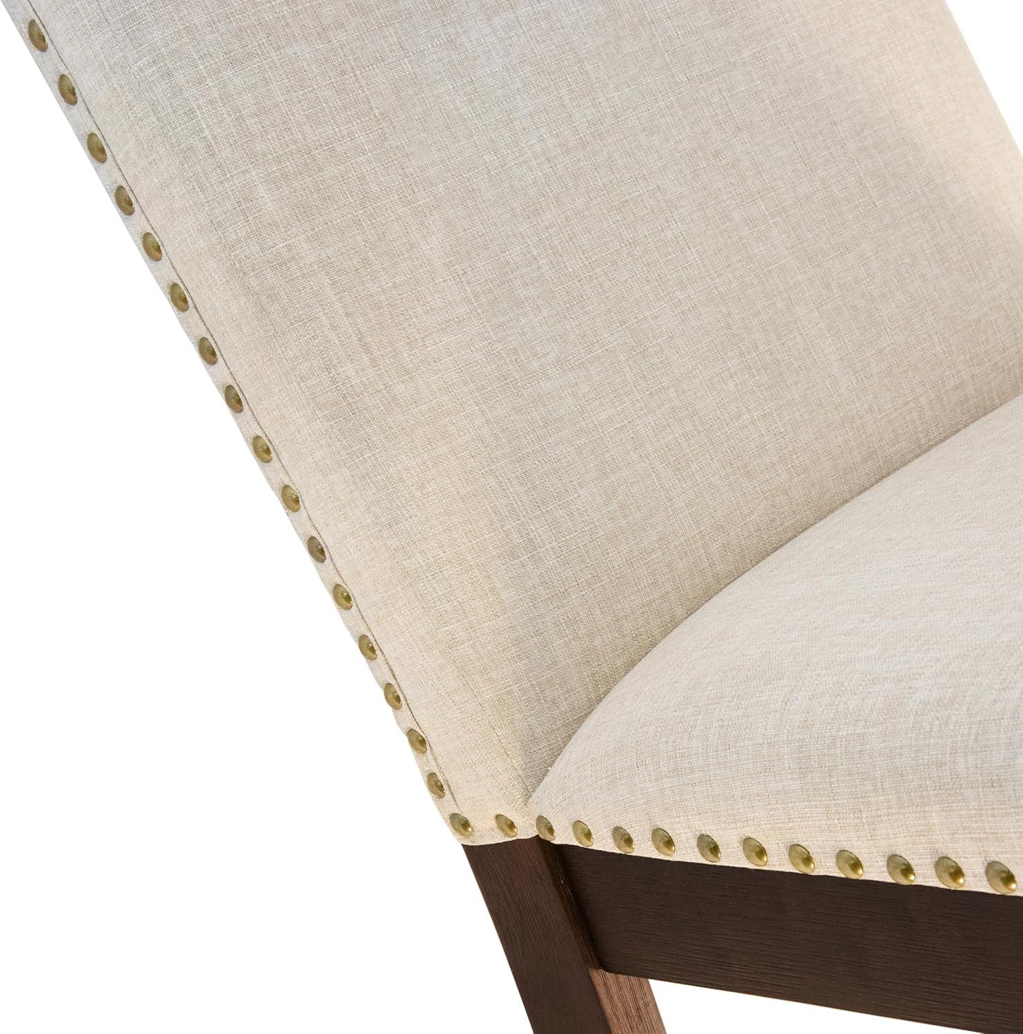 imageHomePop Classic Parsons Dining Chair Blue Geometric Set of 2Beige Woven
