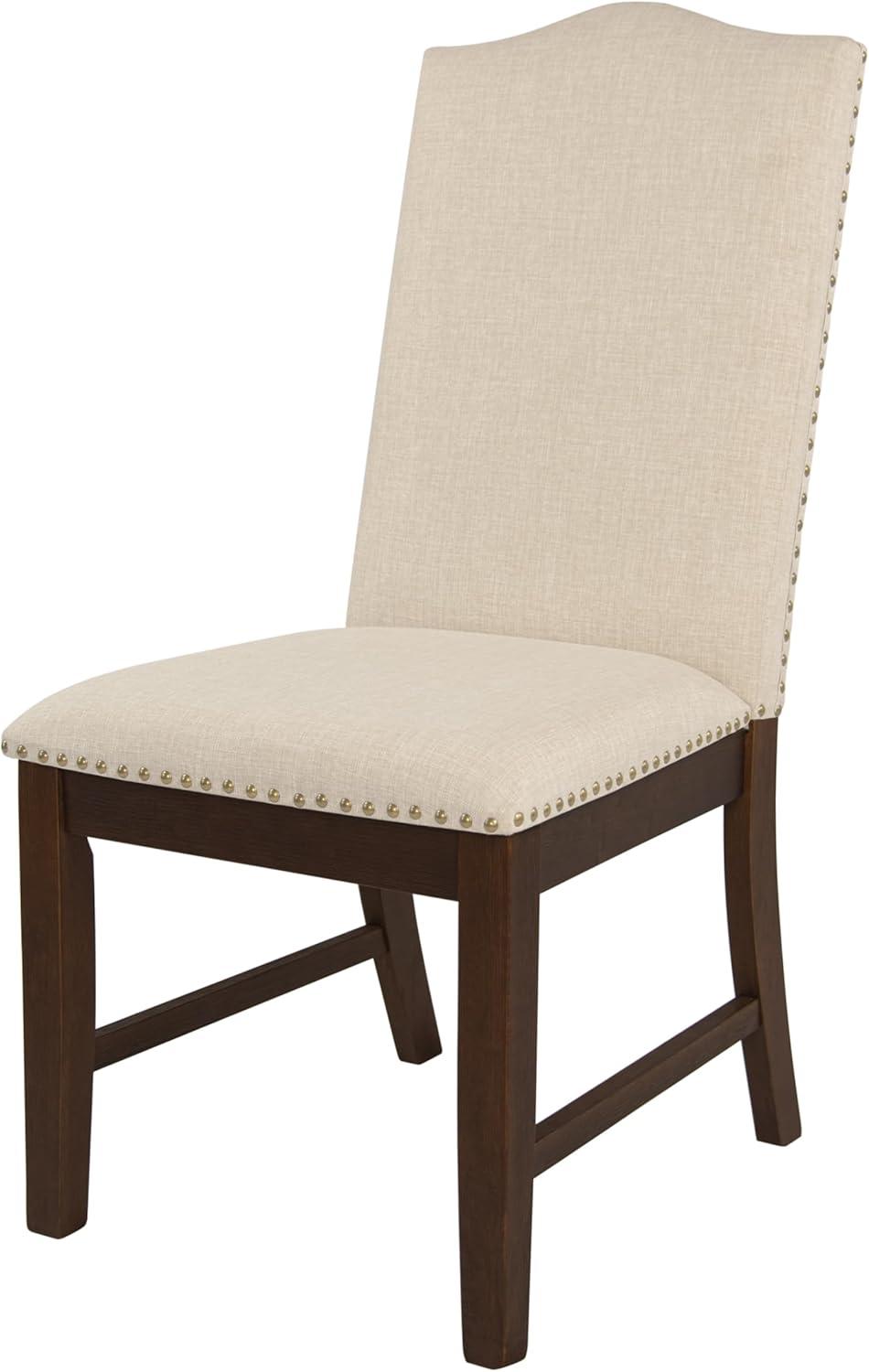 imageHomePop Classic Parsons Dining Chair Blue Geometric Set of 2Beige Woven