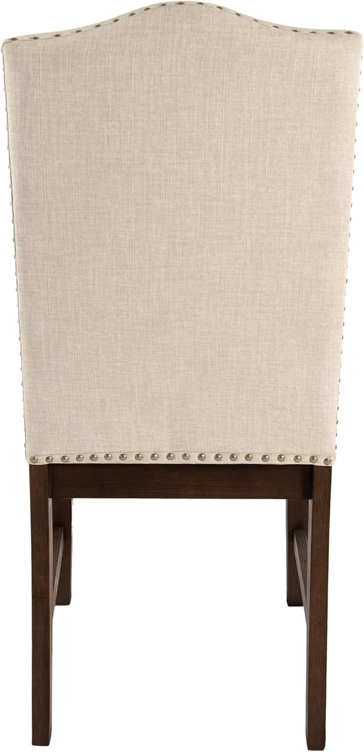 imageHomePop Classic Parsons Dining Chair Blue Geometric Set of 2Beige Woven