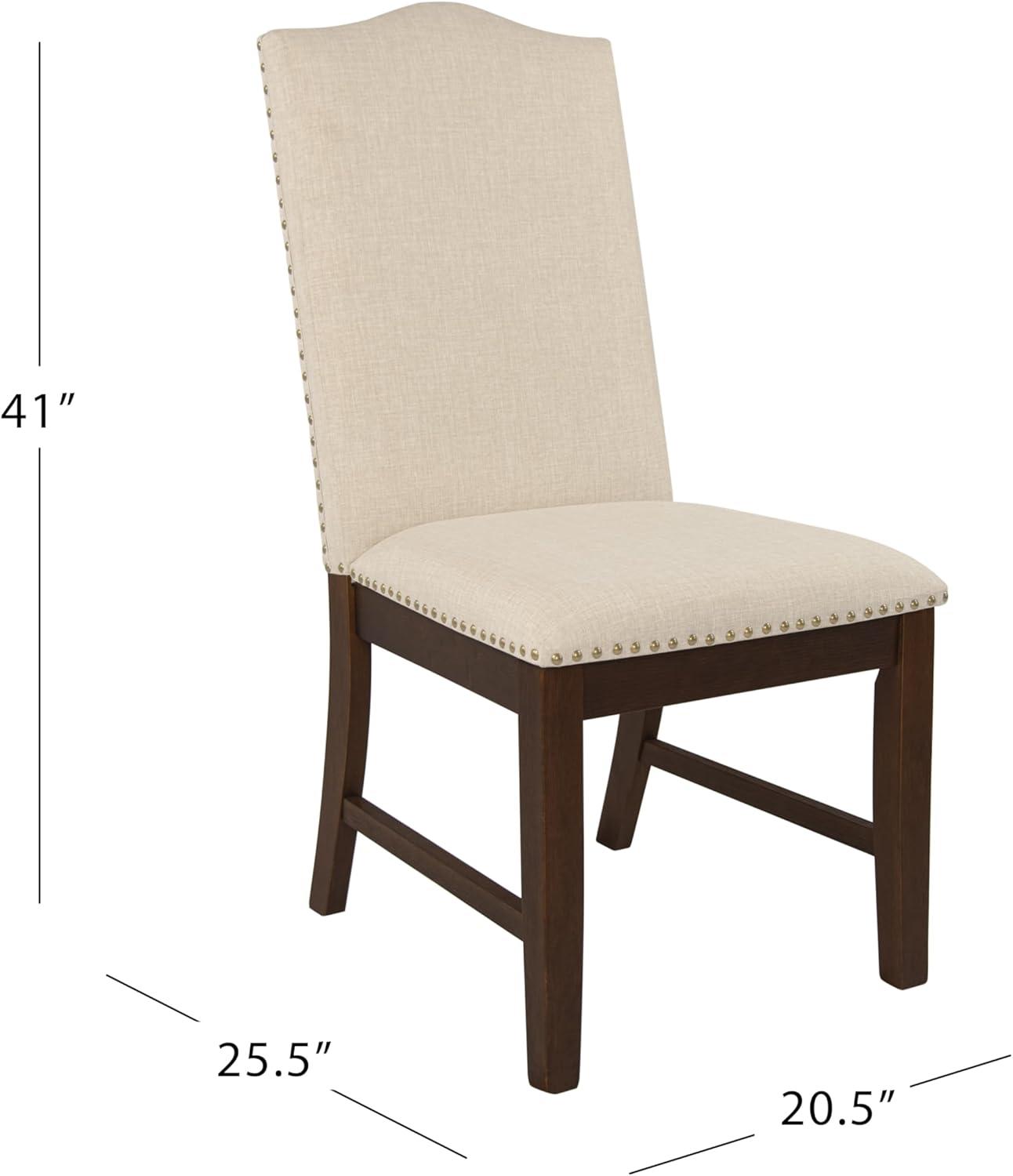 imageHomePop Classic Parsons Dining Chair Blue Geometric Set of 2Beige Woven