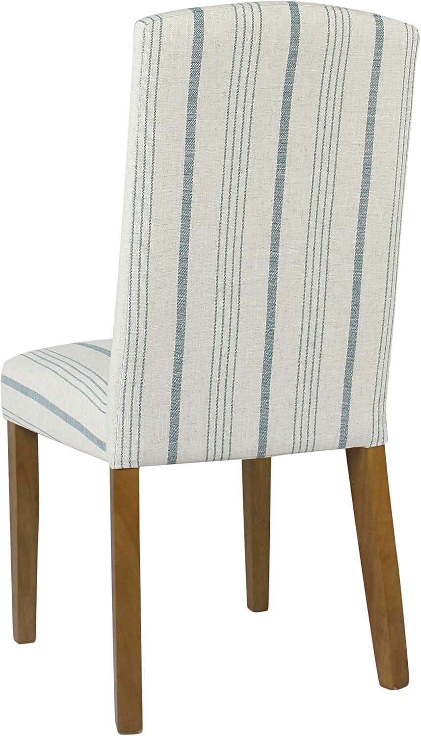 imageHomePop Classic Parsons Dining Chair Blue Geometric Set of 2Blue Calypso Stripe