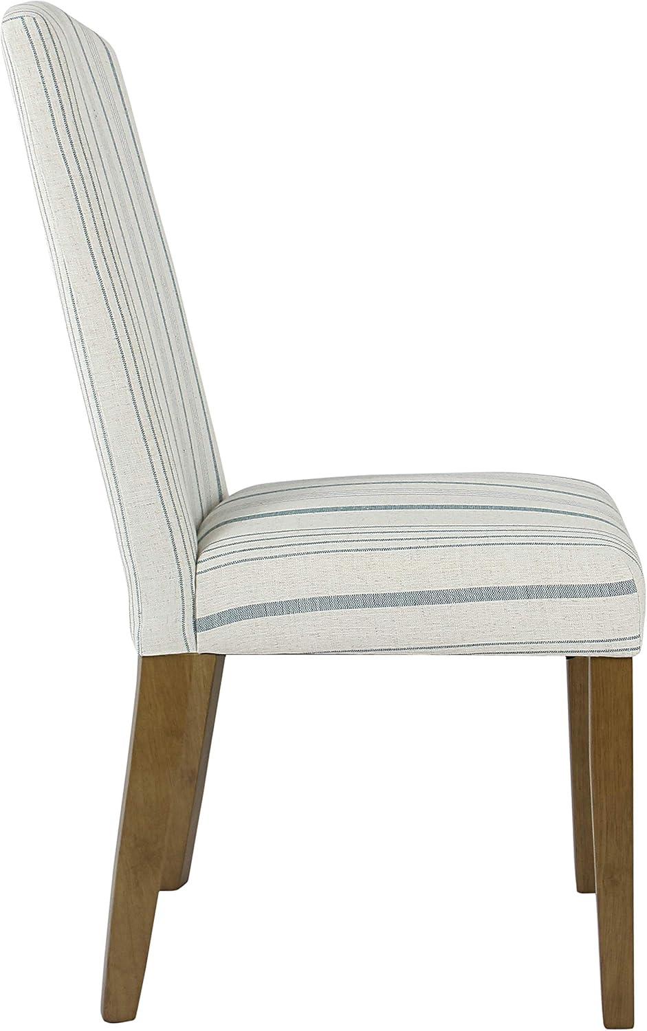 imageHomePop Classic Parsons Dining Chair Blue Geometric Set of 2Blue Calypso Stripe