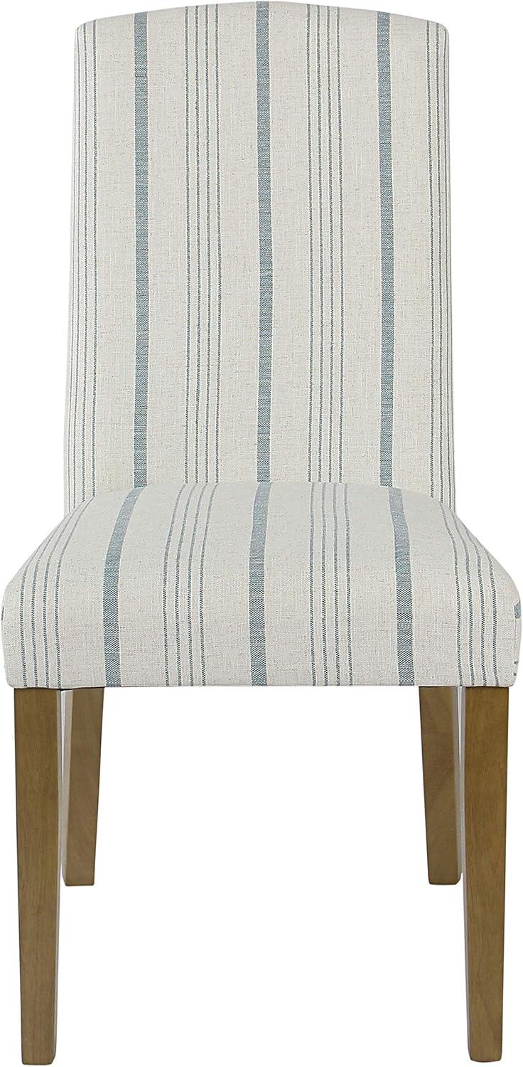 imageHomePop Classic Parsons Dining Chair Blue Geometric Set of 2Blue Calypso Stripe