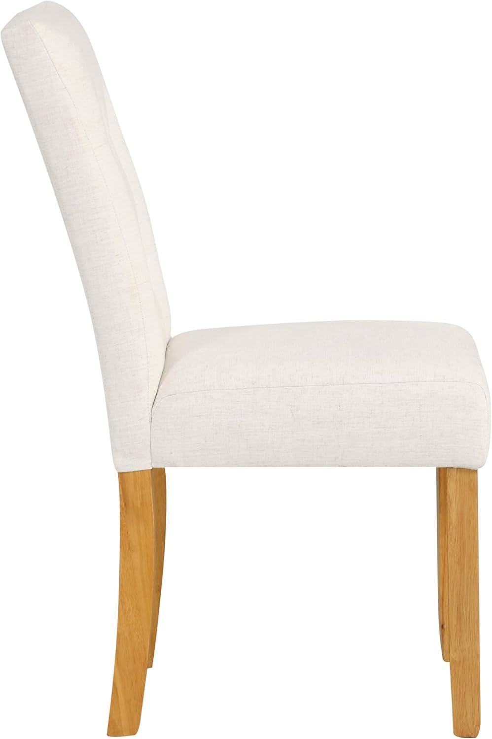 imageHomePop Classic Parsons Dining Chair Blue Geometric Set of 2Ivory Textured Woven