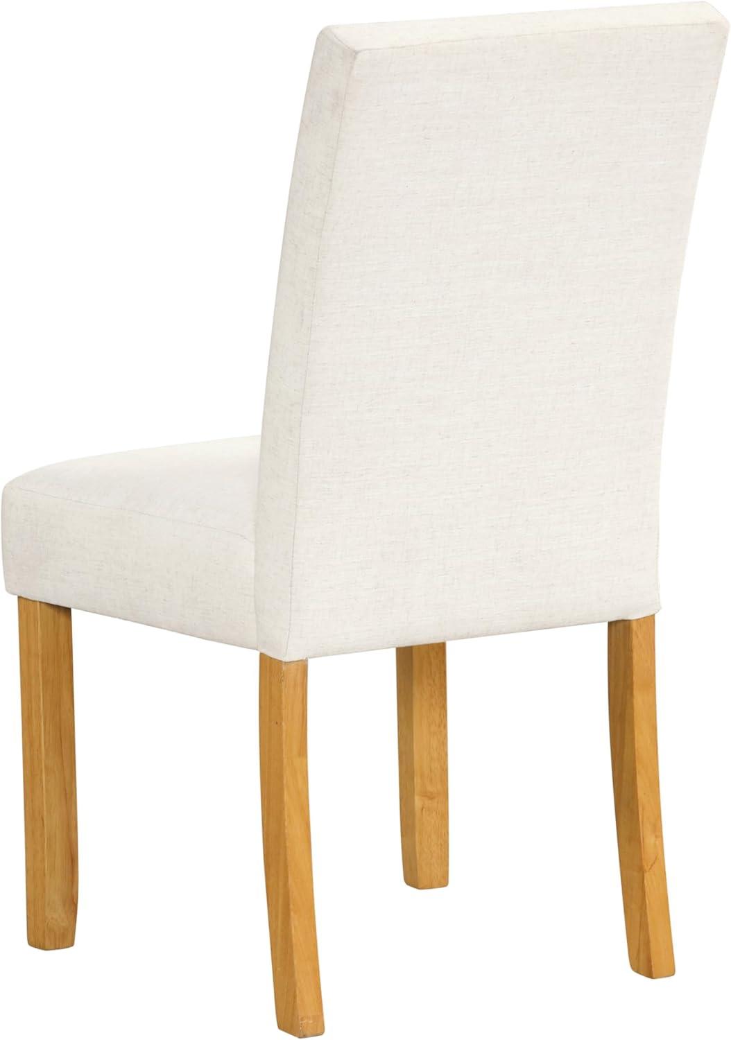 imageHomePop Classic Parsons Dining Chair Blue Geometric Set of 2Ivory Textured Woven
