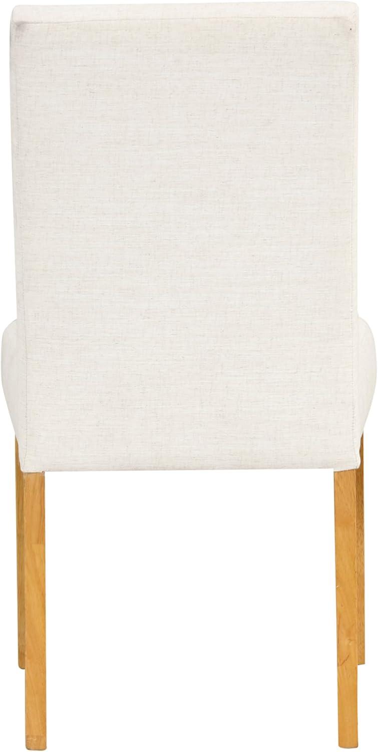 imageHomePop Classic Parsons Dining Chair Blue Geometric Set of 2Ivory Textured Woven