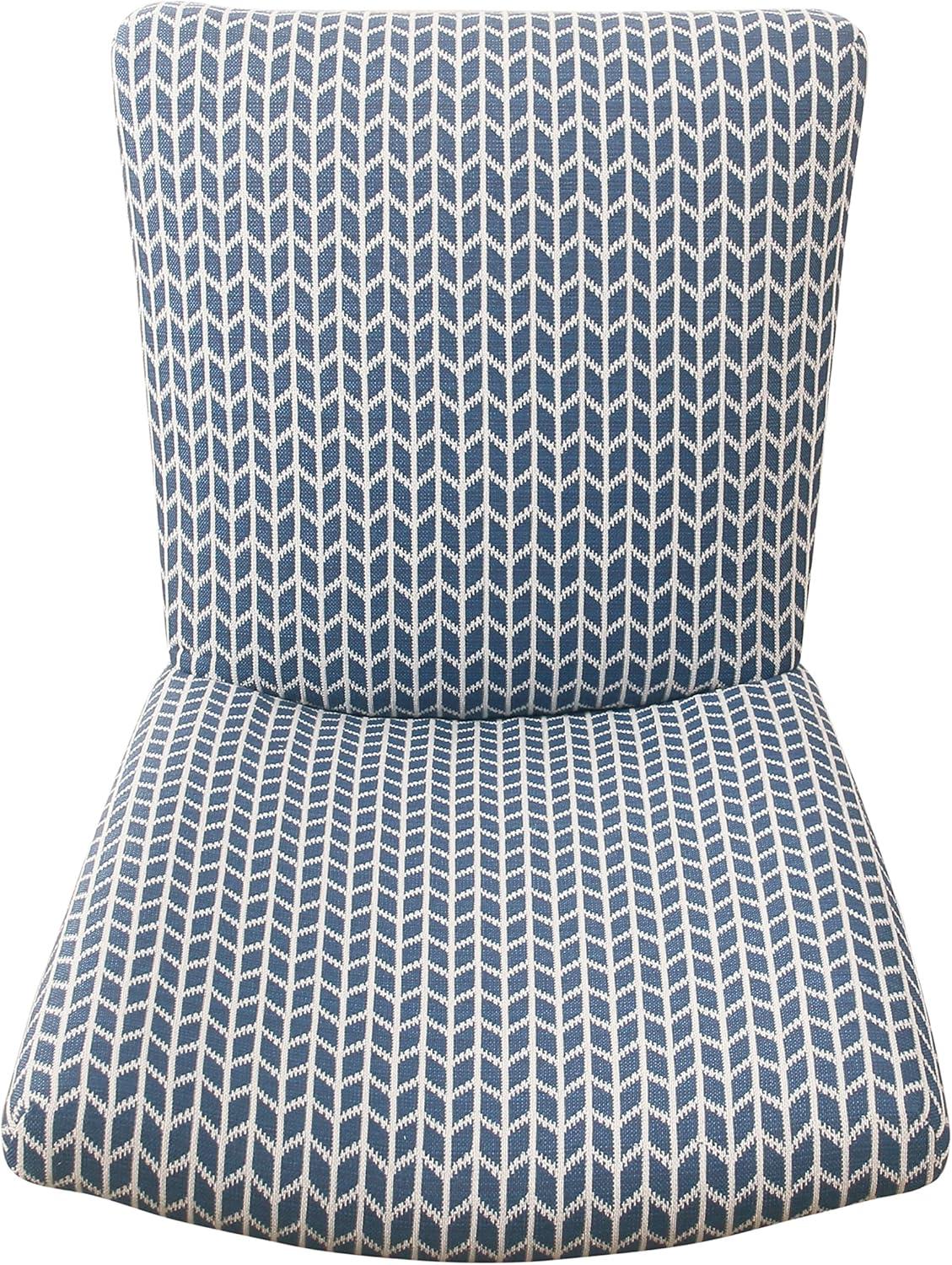 imageHomePop Classic Parsons Dining Chair Blue Geometric Set of 2Light Blue