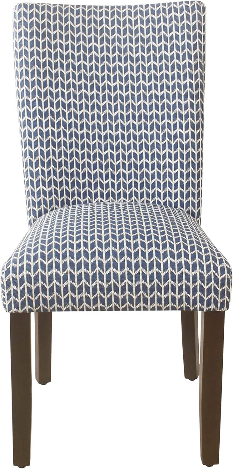 imageHomePop Classic Parsons Dining Chair Blue Geometric Set of 2Light Blue