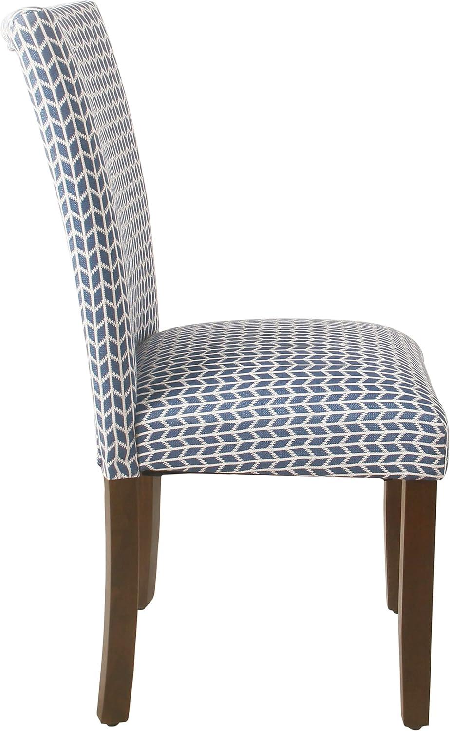 imageHomePop Classic Parsons Dining Chair Blue Geometric Set of 2Light Blue