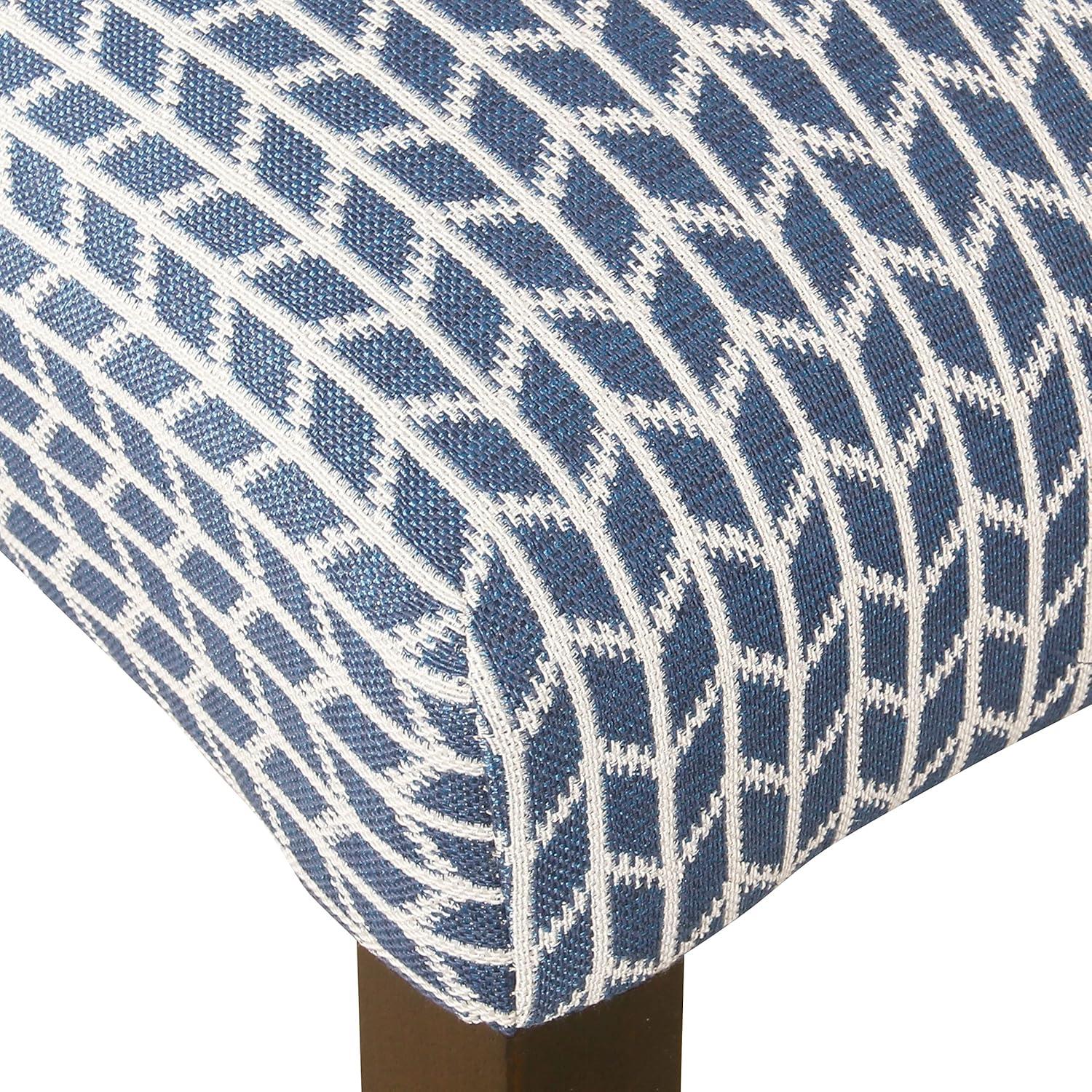 imageHomePop Classic Parsons Dining Chair Blue Geometric Set of 2Light Blue