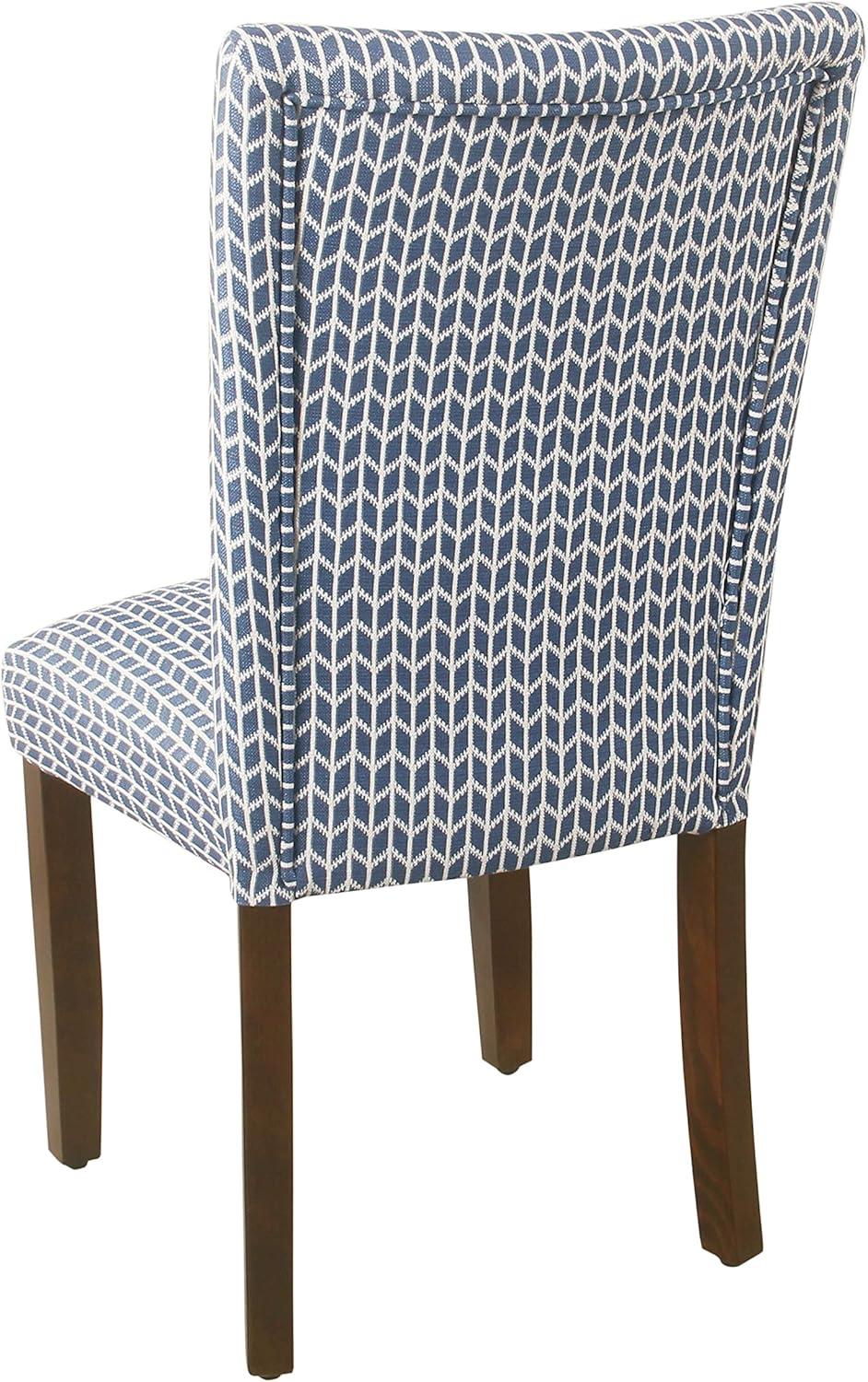 imageHomePop Classic Parsons Dining Chair Blue Geometric Set of 2Light Blue