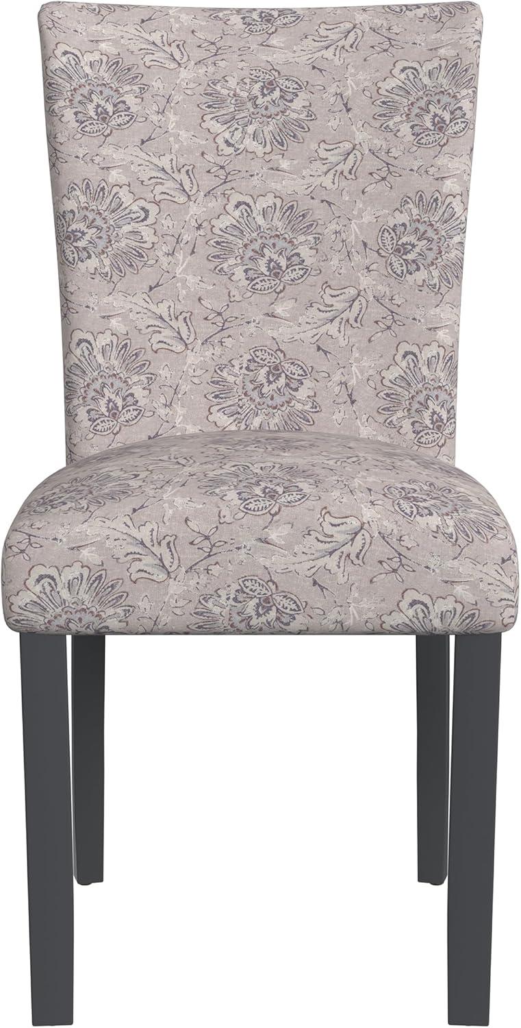 imageHomePop Classic Parsons Dining Chair Blue Geometric Set of 2Linen Artistic Floral Print