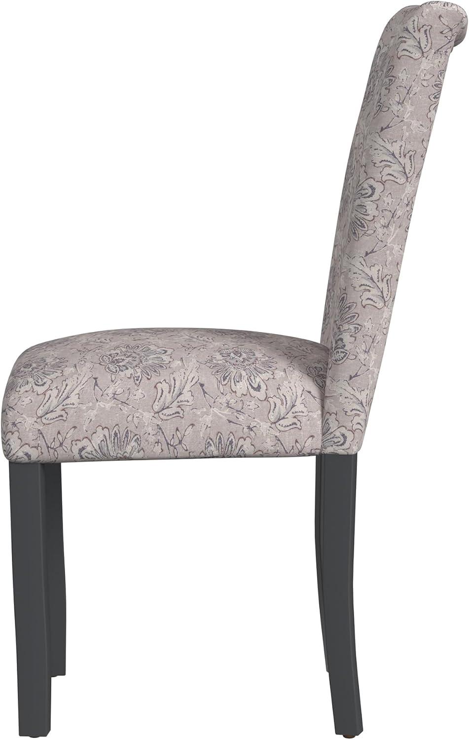 imageHomePop Classic Parsons Dining Chair Blue Geometric Set of 2Linen Artistic Floral Print