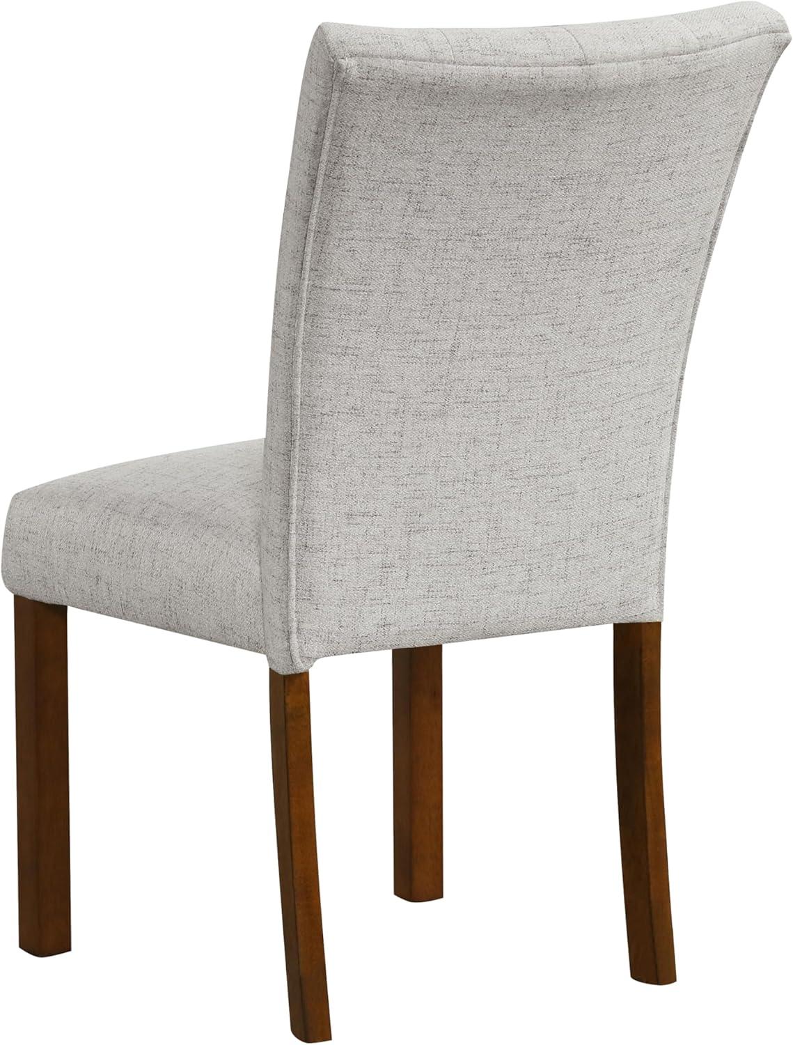imageHomePop Classic Parsons Dining Chair Blue Geometric Set of 2Neutral Textured Solid Woven