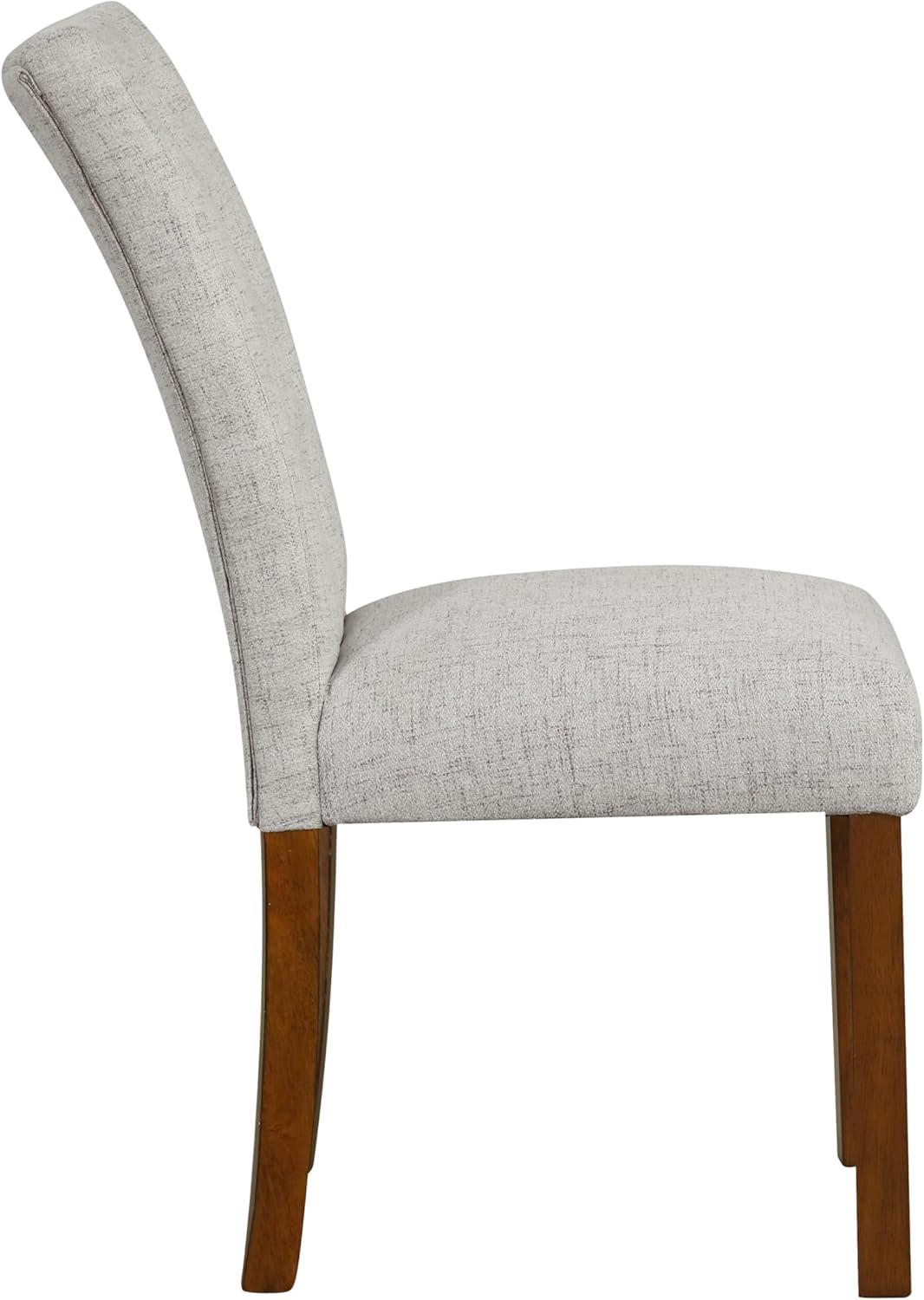imageHomePop Classic Parsons Dining Chair Blue Geometric Set of 2Neutral Textured Solid Woven