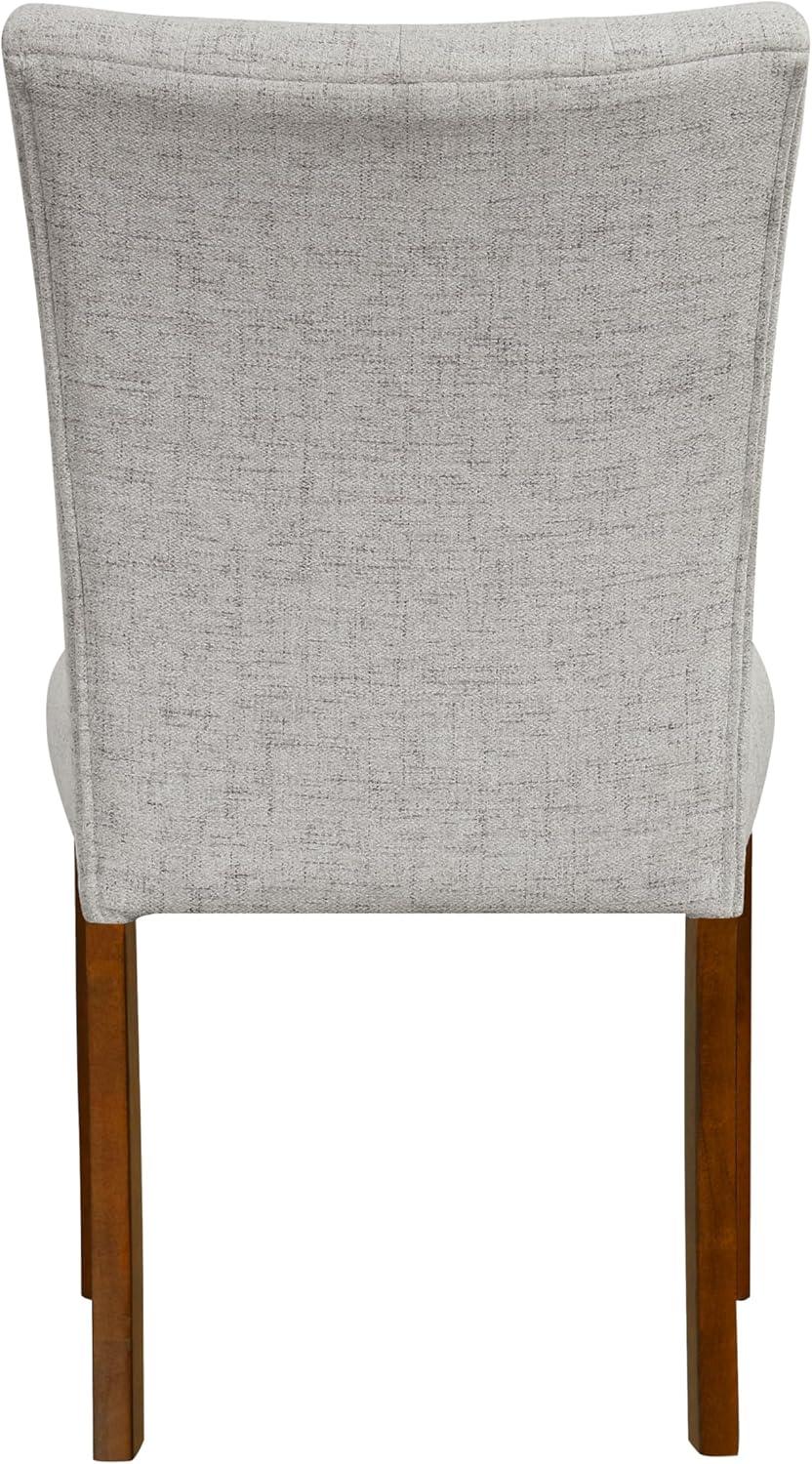 imageHomePop Classic Parsons Dining Chair Blue Geometric Set of 2Neutral Textured Solid Woven