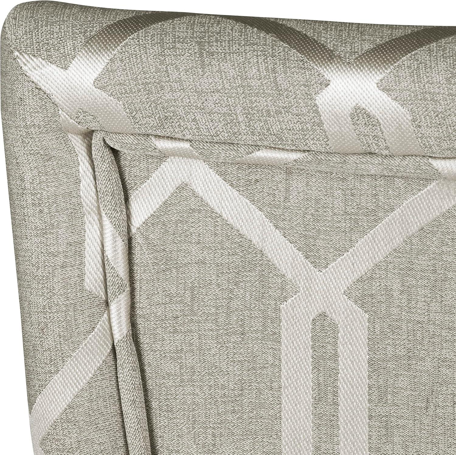 imageHomePop Classic Parsons Dining Chair Blue Geometric Set of 2Pewter Gray Cream Lattice Set of 2