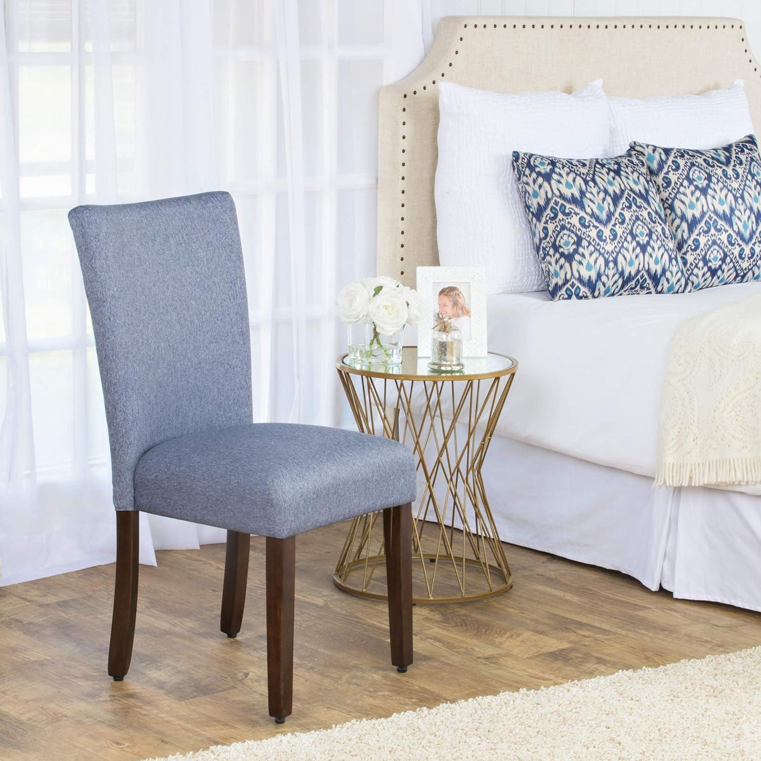 imageHomePop Parsons Classic Upholstered Accent Dining Chair Single Pack Light GreyBlue