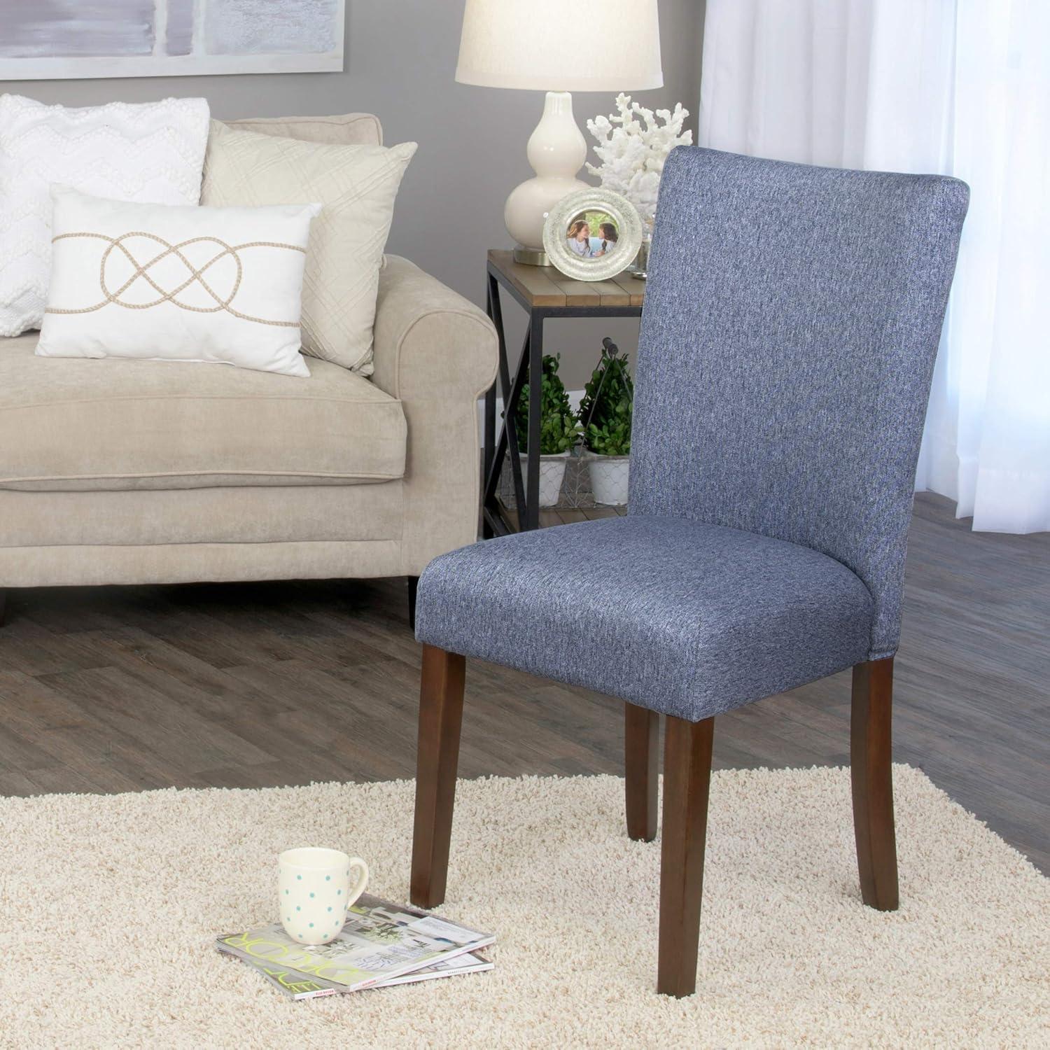 imageHomePop Parsons Classic Upholstered Accent Dining Chair Single Pack Light GreyBlue