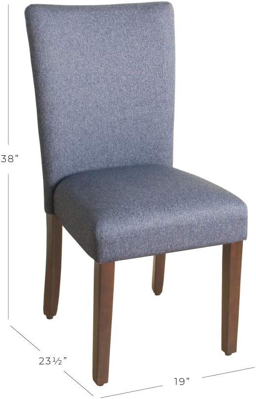 imageHomePop Parsons Classic Upholstered Accent Dining Chair Single Pack Light GreyBlue