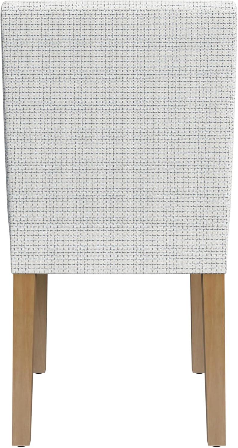 imageHomePop Parsons Classic Upholstered Accent Dining Chair Single Pack Light GreyCream Mini Grid Pattern