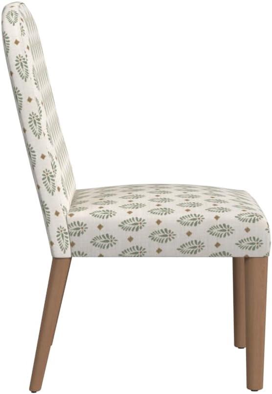 imageHomePop Parsons Classic Upholstered Accent Dining Chair Single Pack Light GreySage Paisley Medallion Single Pack