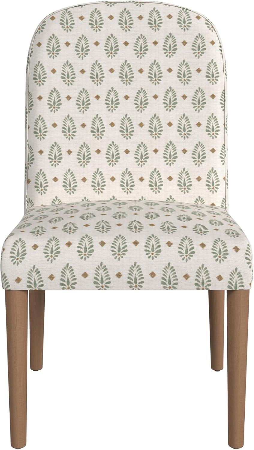 imageHomePop Parsons Classic Upholstered Accent Dining Chair Single Pack Light GreySage Paisley Medallion Single Pack