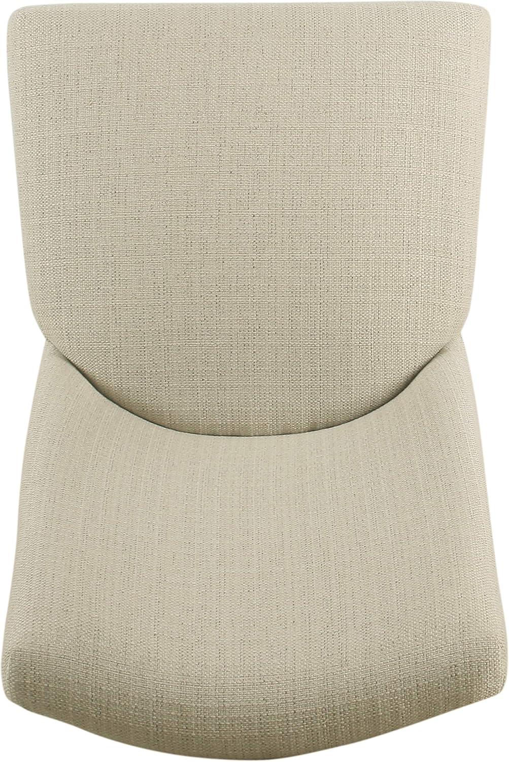imageHomePop Parsons Classic Upholstered Accent Dining Chair Single Pack Light GreyStain Resistant Textured Linen Cream Single Pack